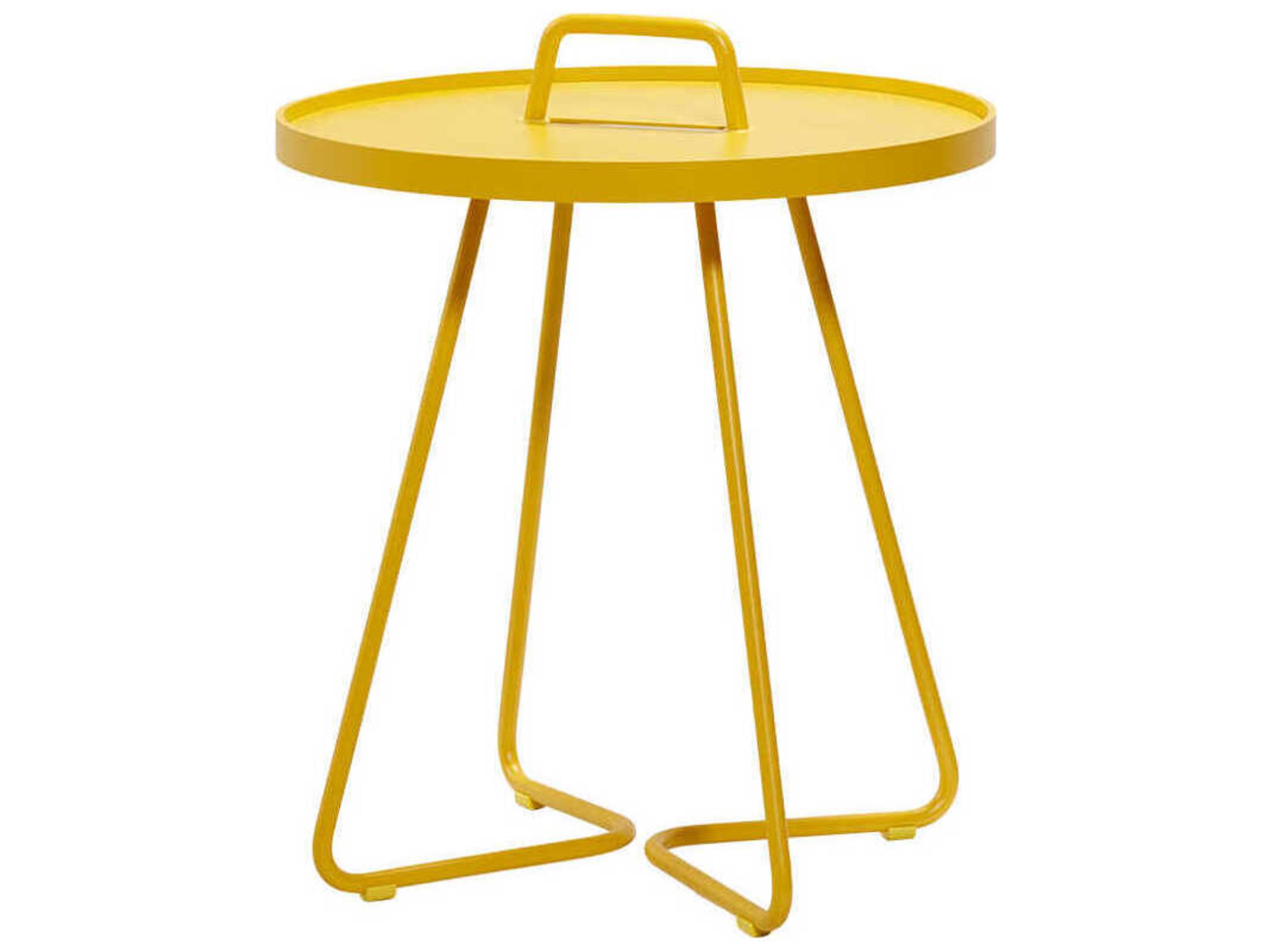 Cane Line On The Move Small Round Metal End Table