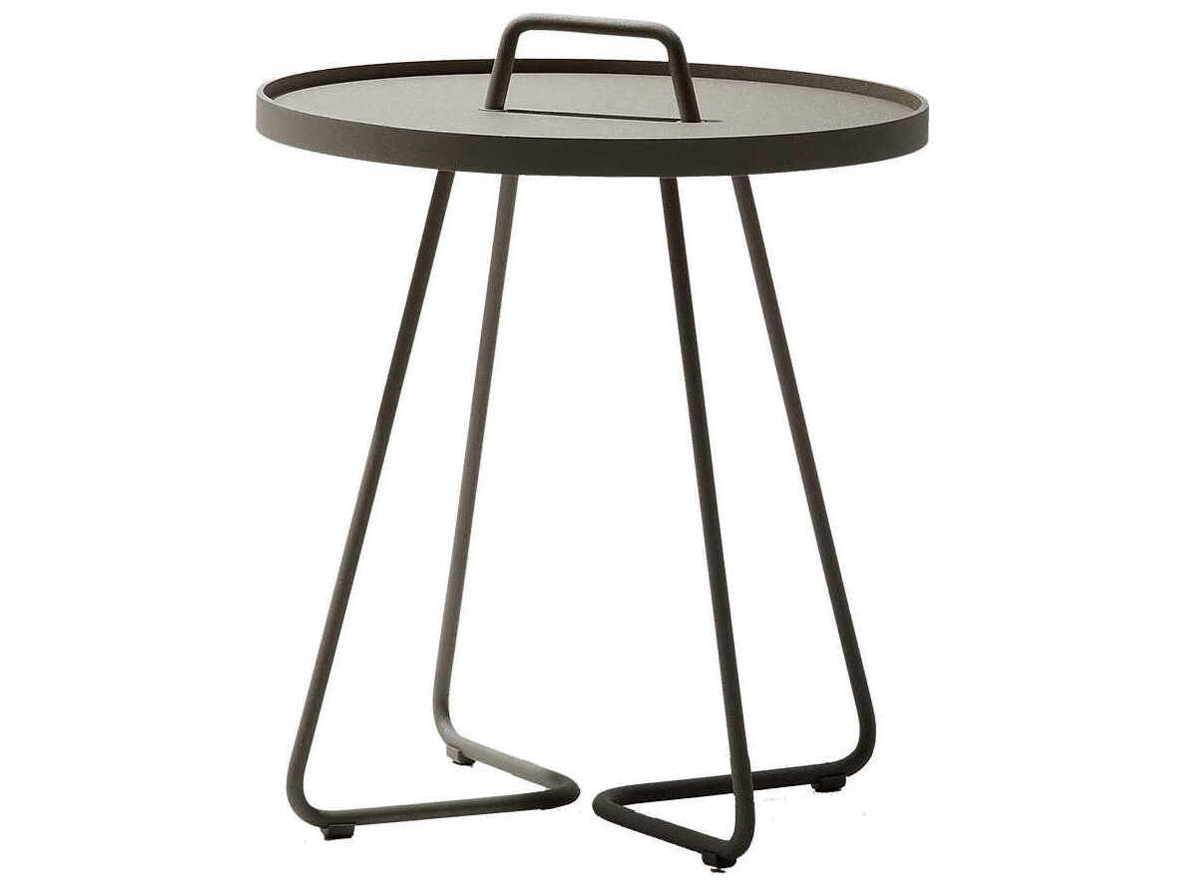 Cane Line On The Move Small Round Metal End Table