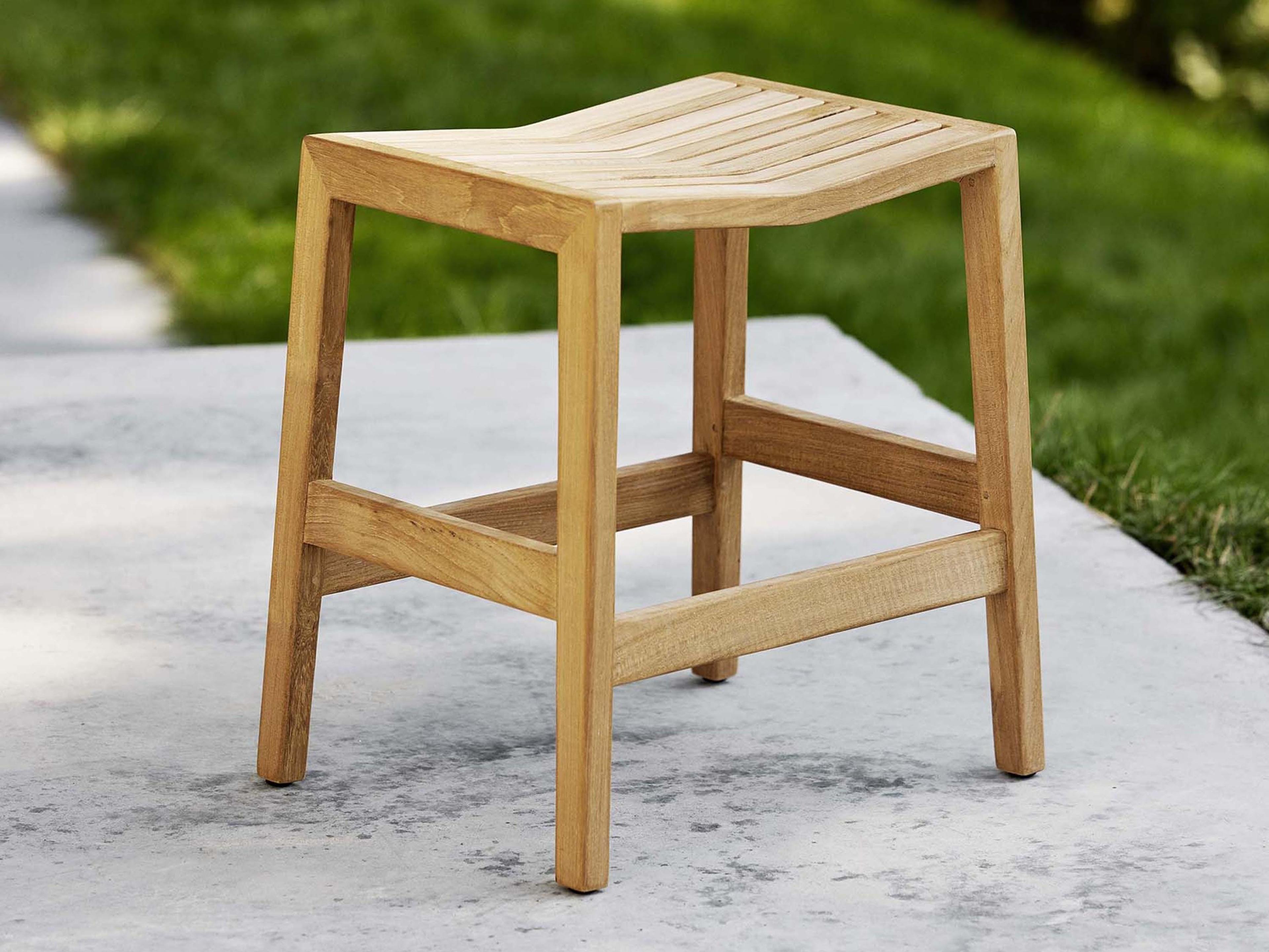 Cane Line Flip Teak Brown Accent Stool