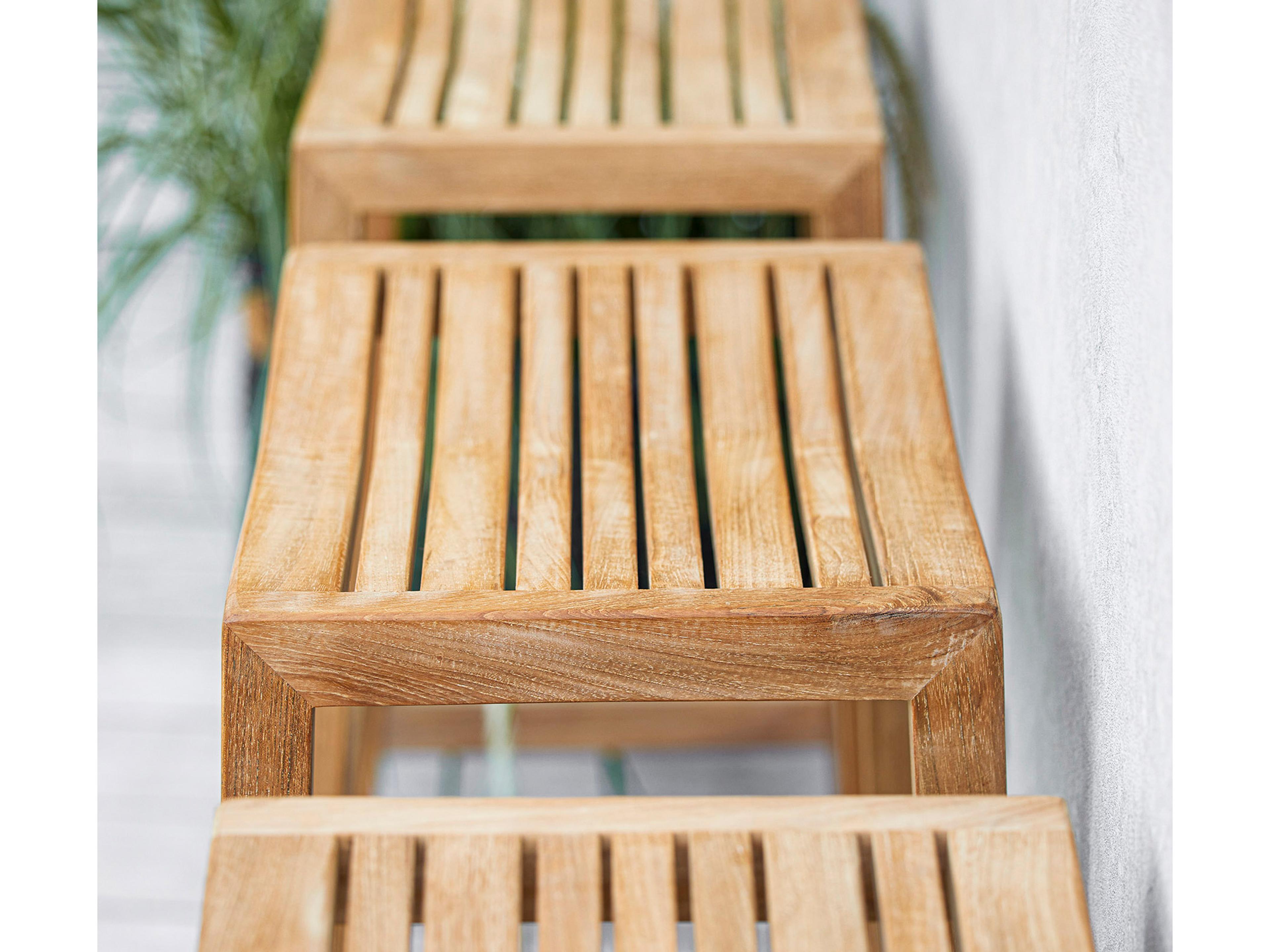 Cane Line Flip Teak Wood Bar Stool