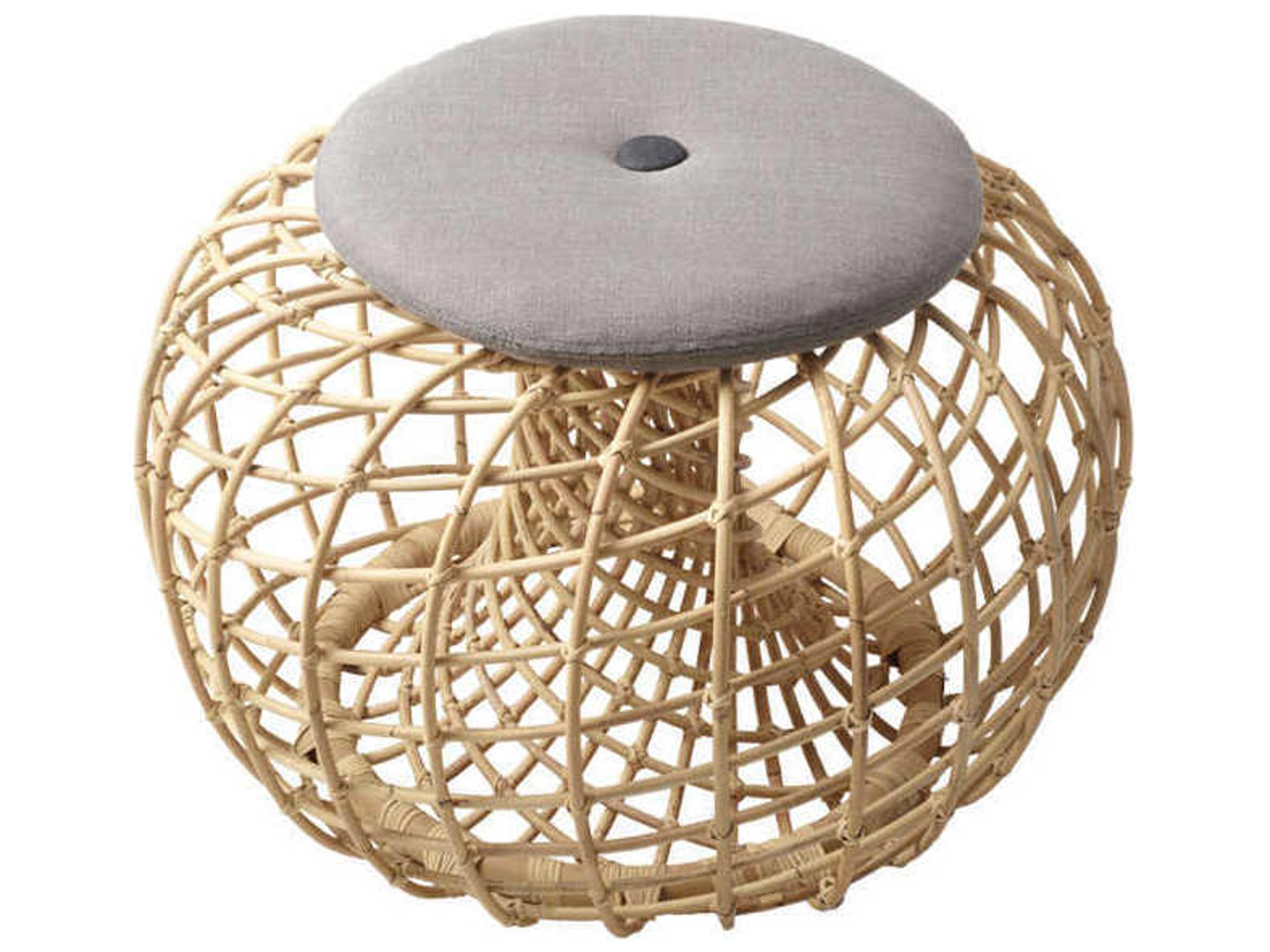 Cane Line Nest Natural Tan Ottoman