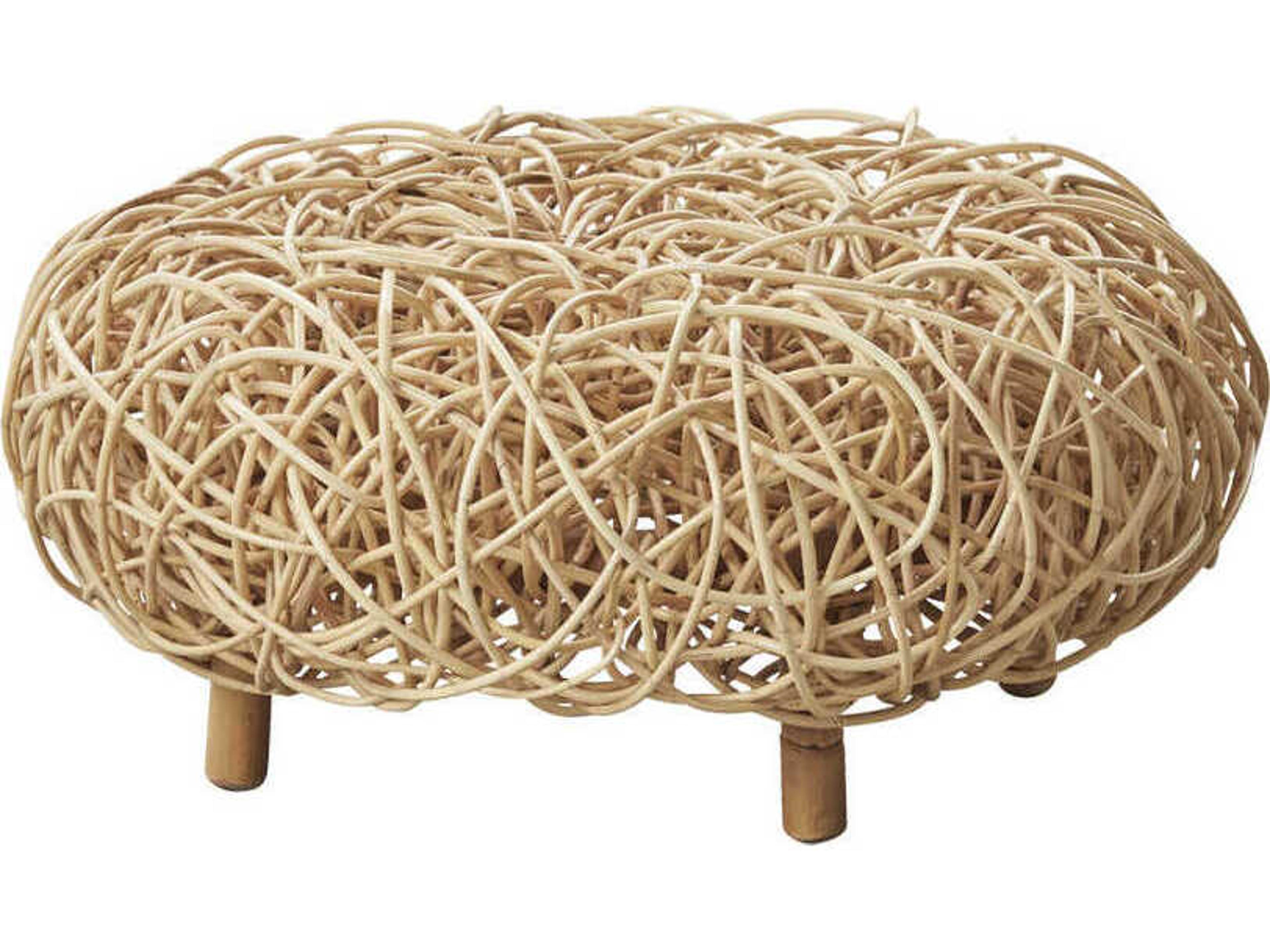 Loop Natural Brown Ottoman