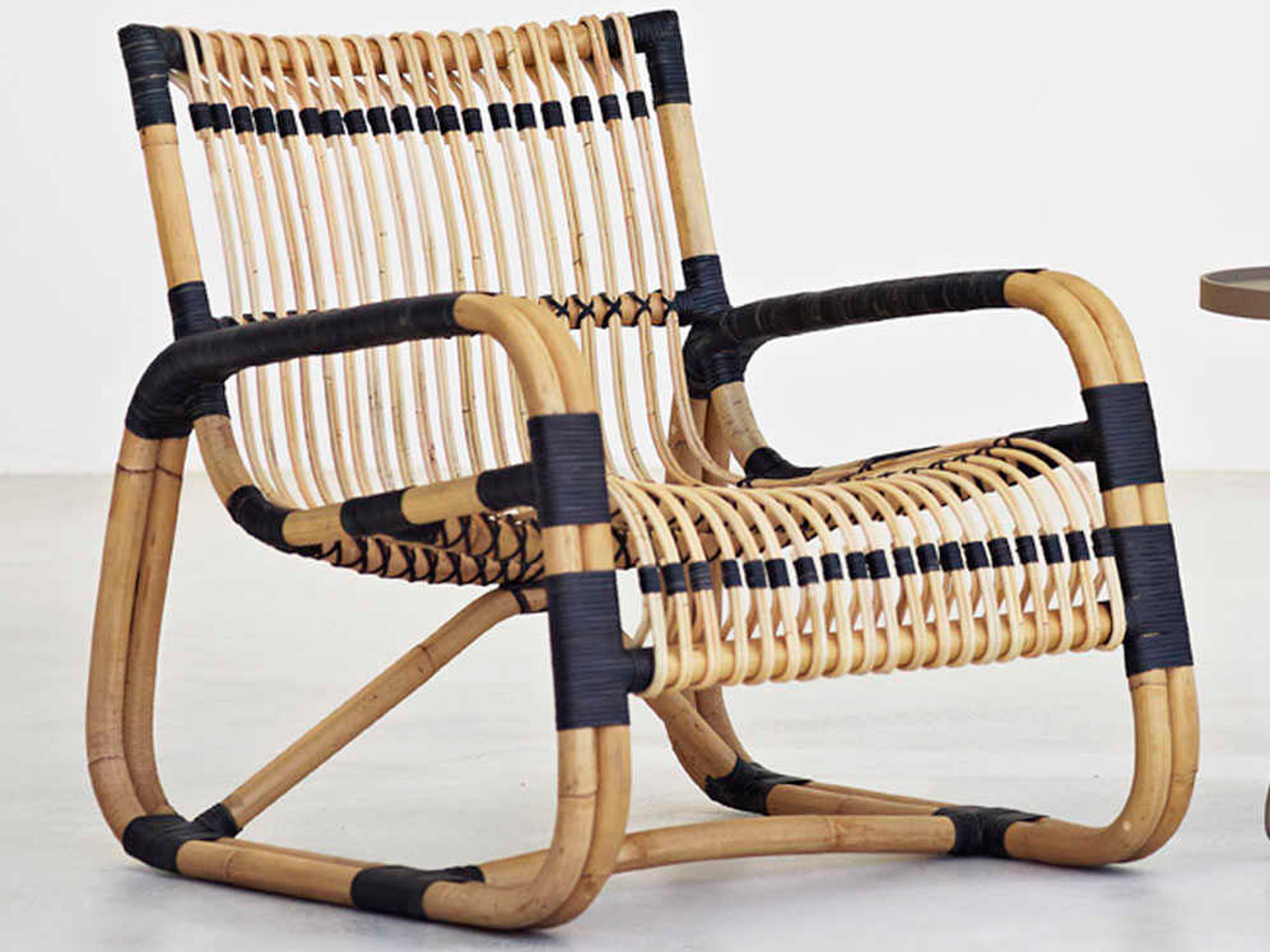 Cane Line Curve Black Accent Chair