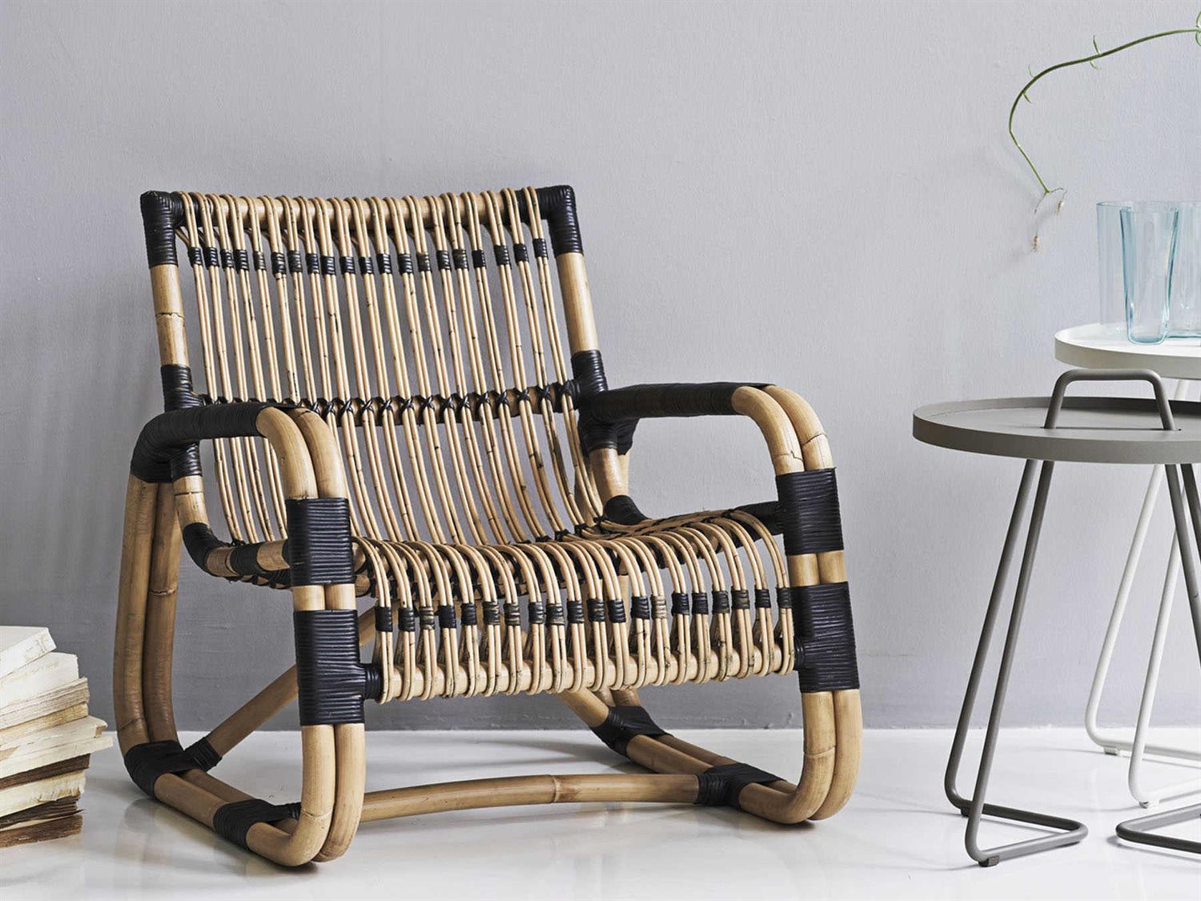 Cane Line Curve Black Accent Chair