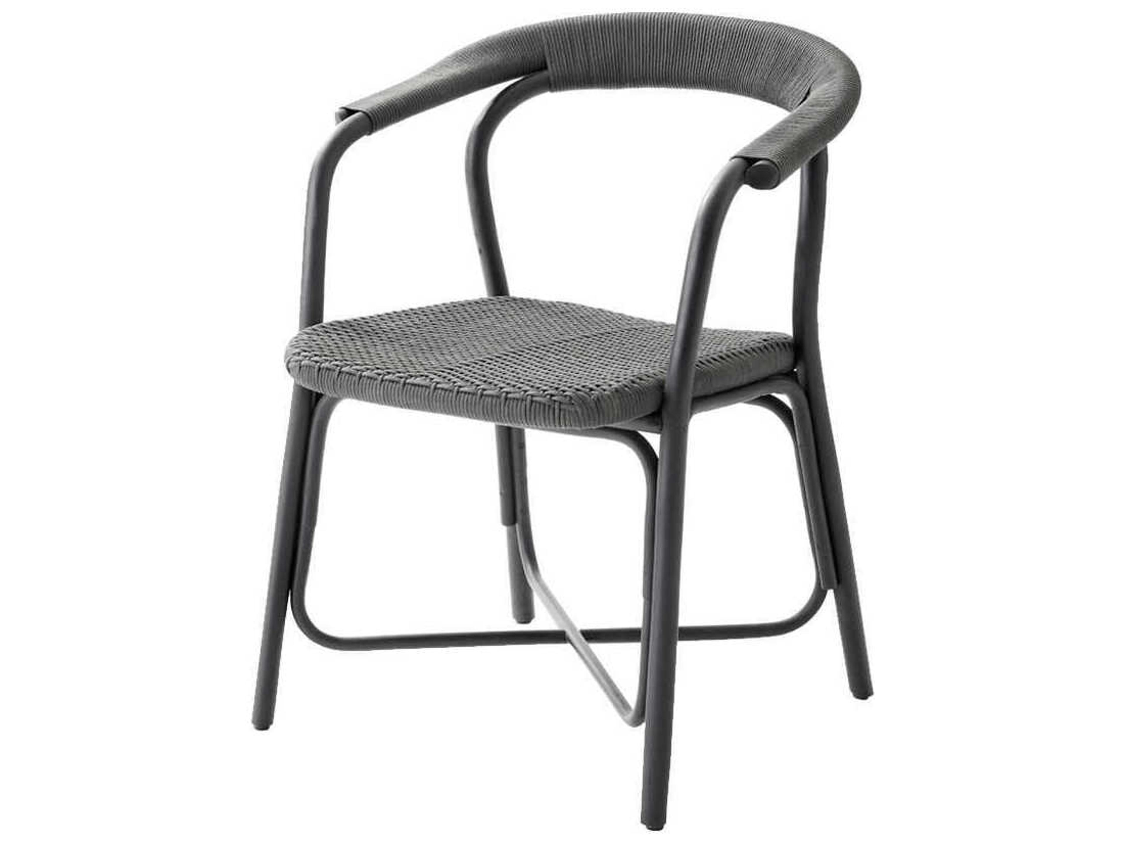Noble Rattan Black Arm Dining Chair