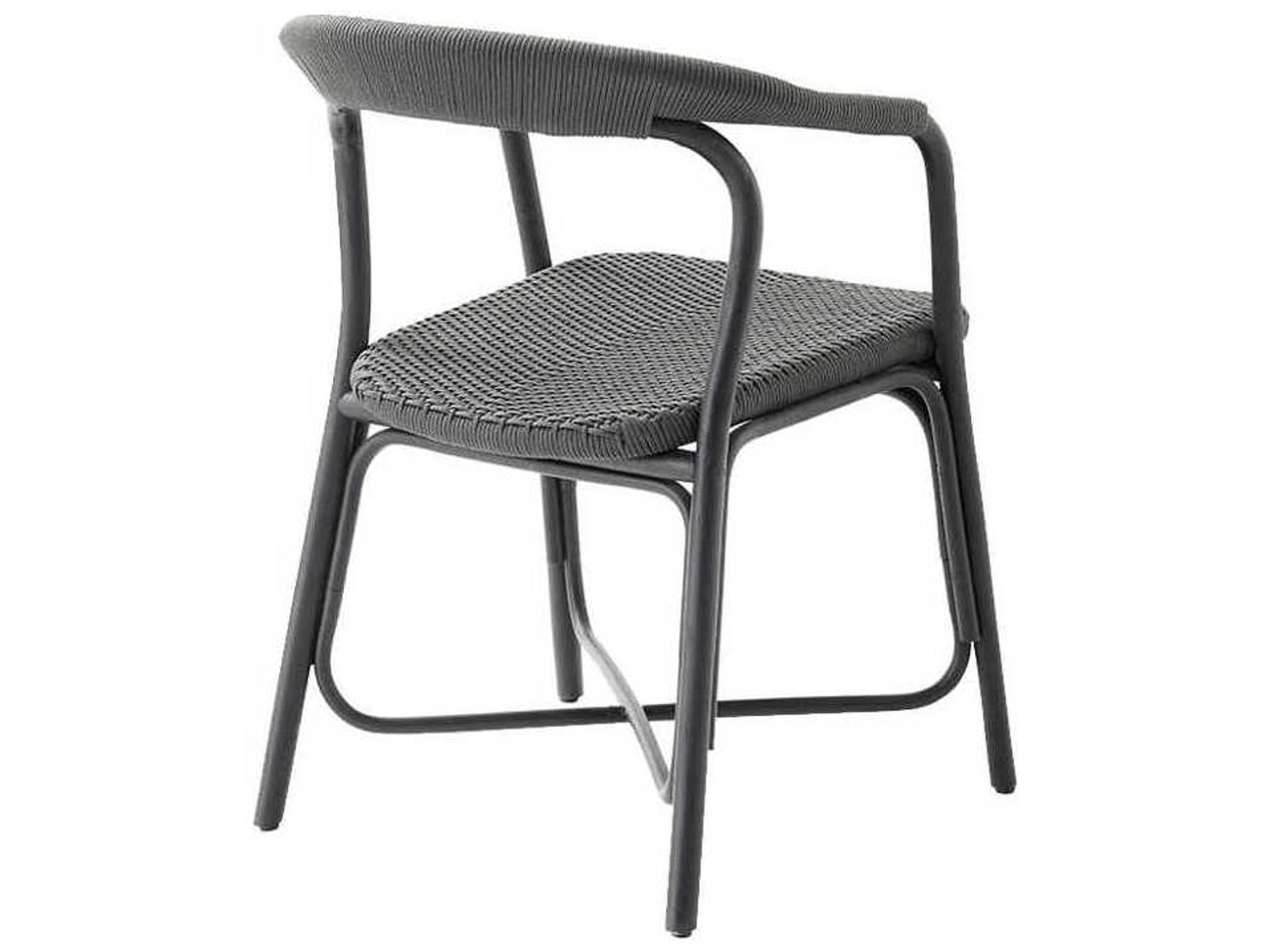 Cane Line Noble Rattan Black Arm Dining Chair