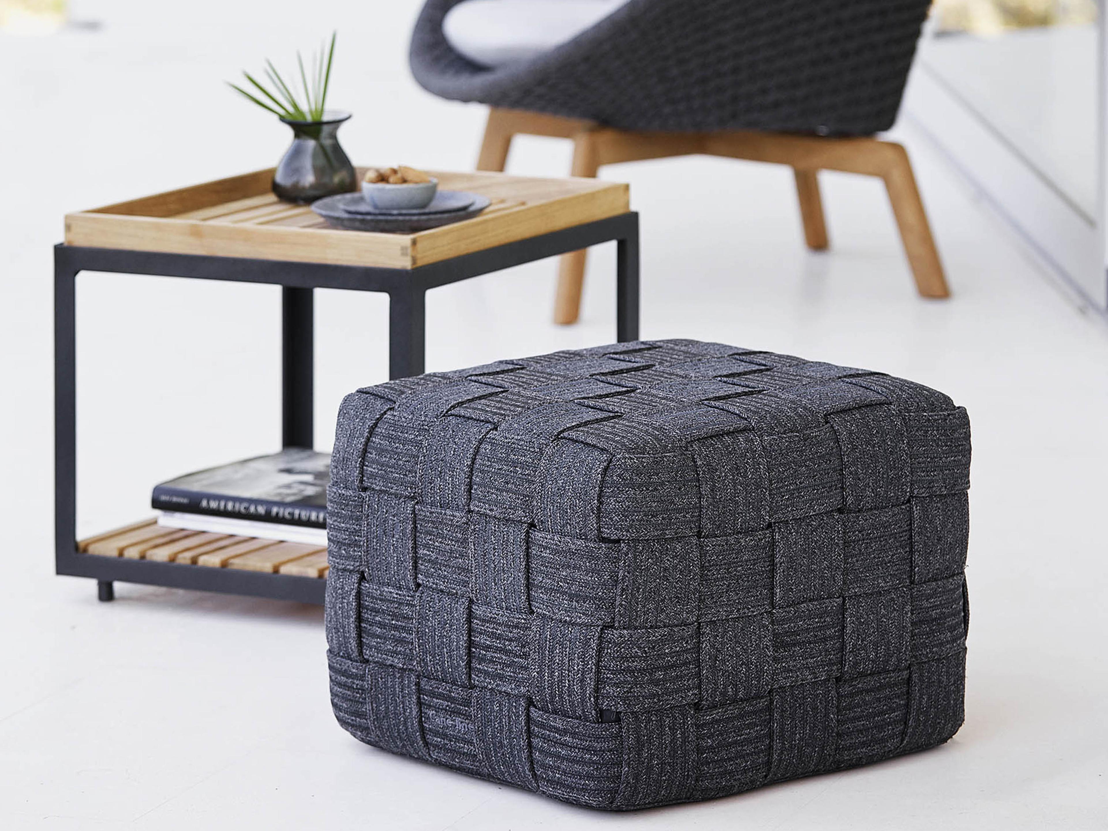Cane Line Cube Footstool