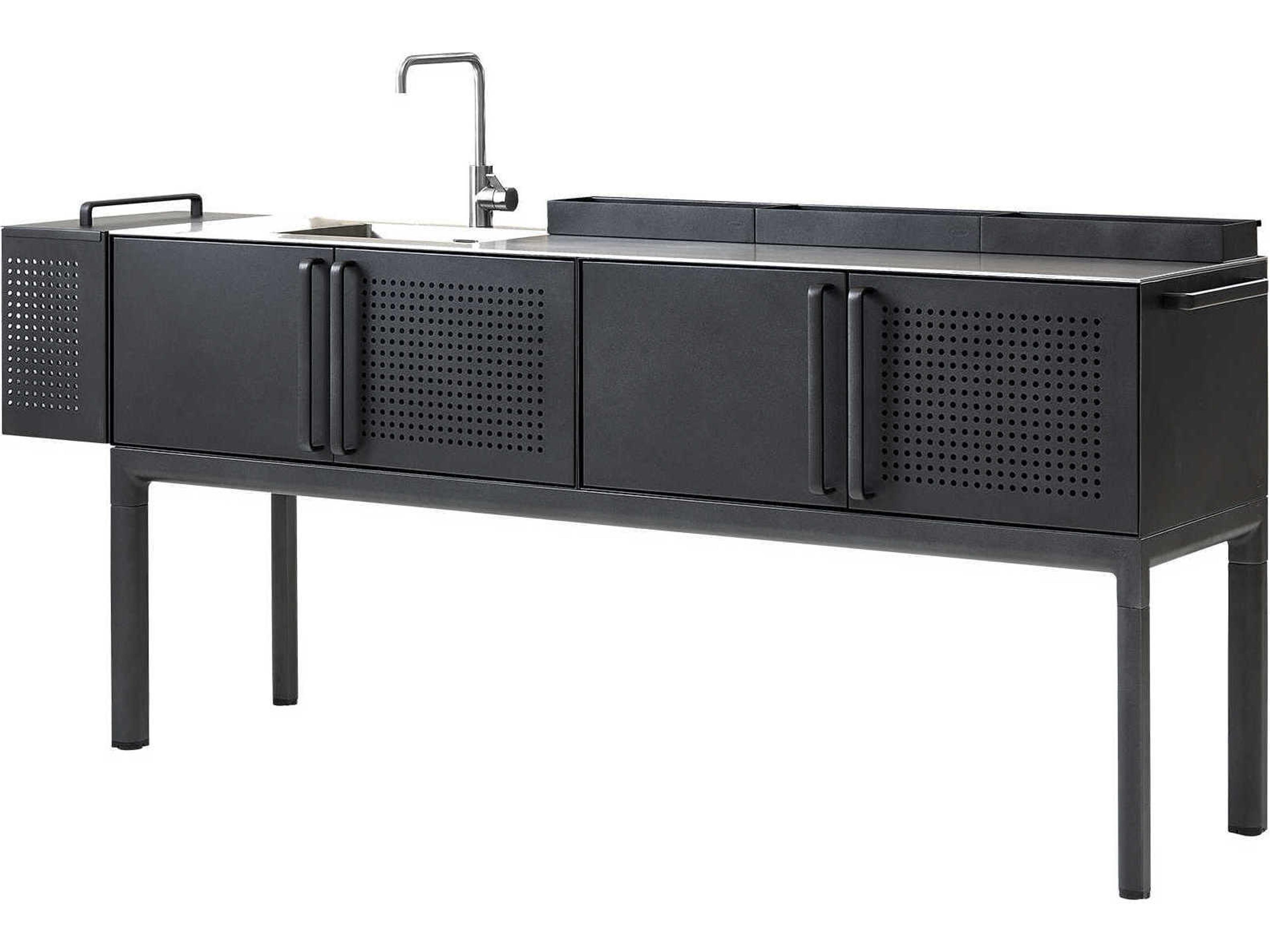 Drop Kitchen Module Single with Shelves