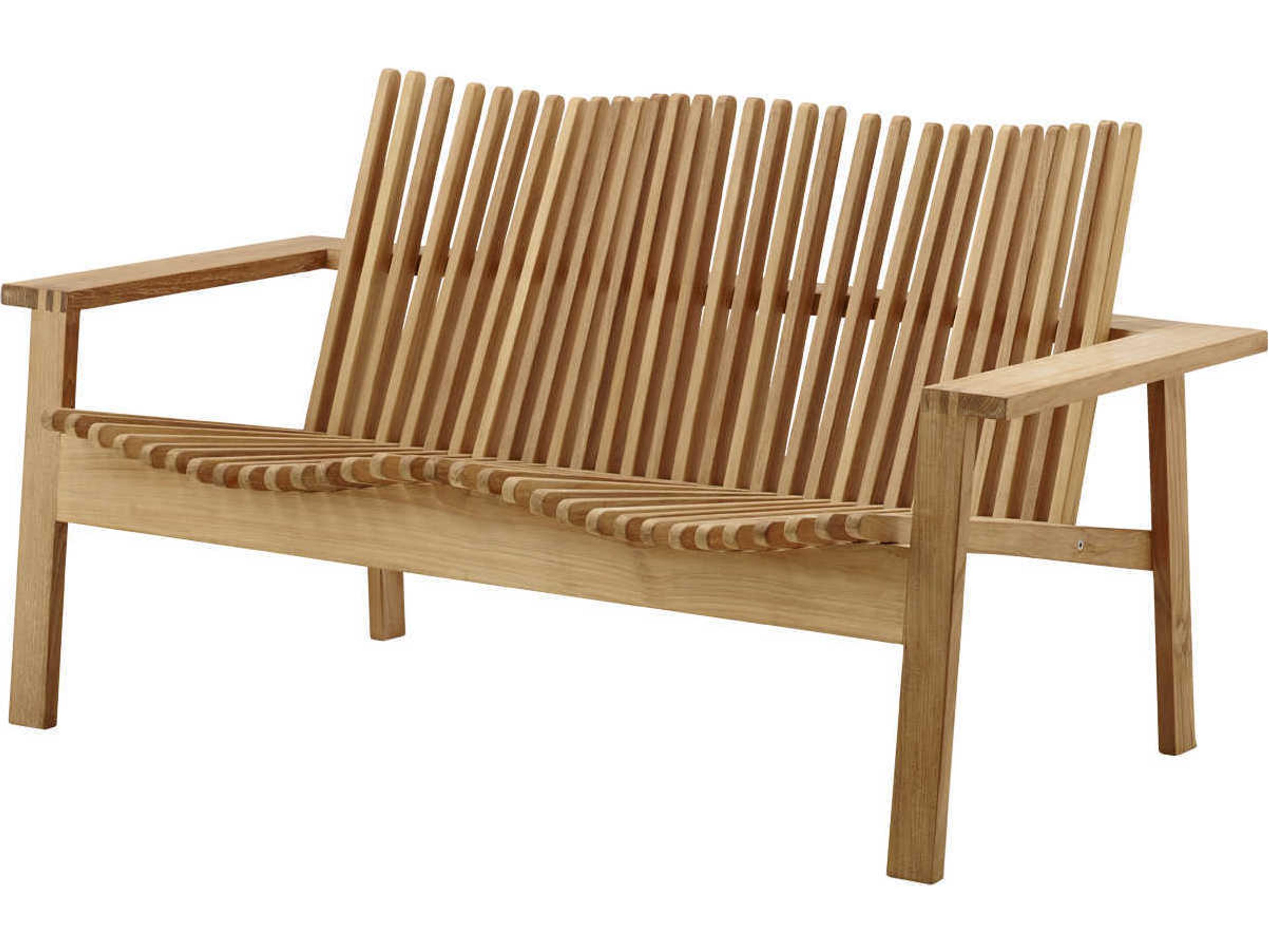 Cane Line Outdoor Amaze Teak Stackable Loveseat