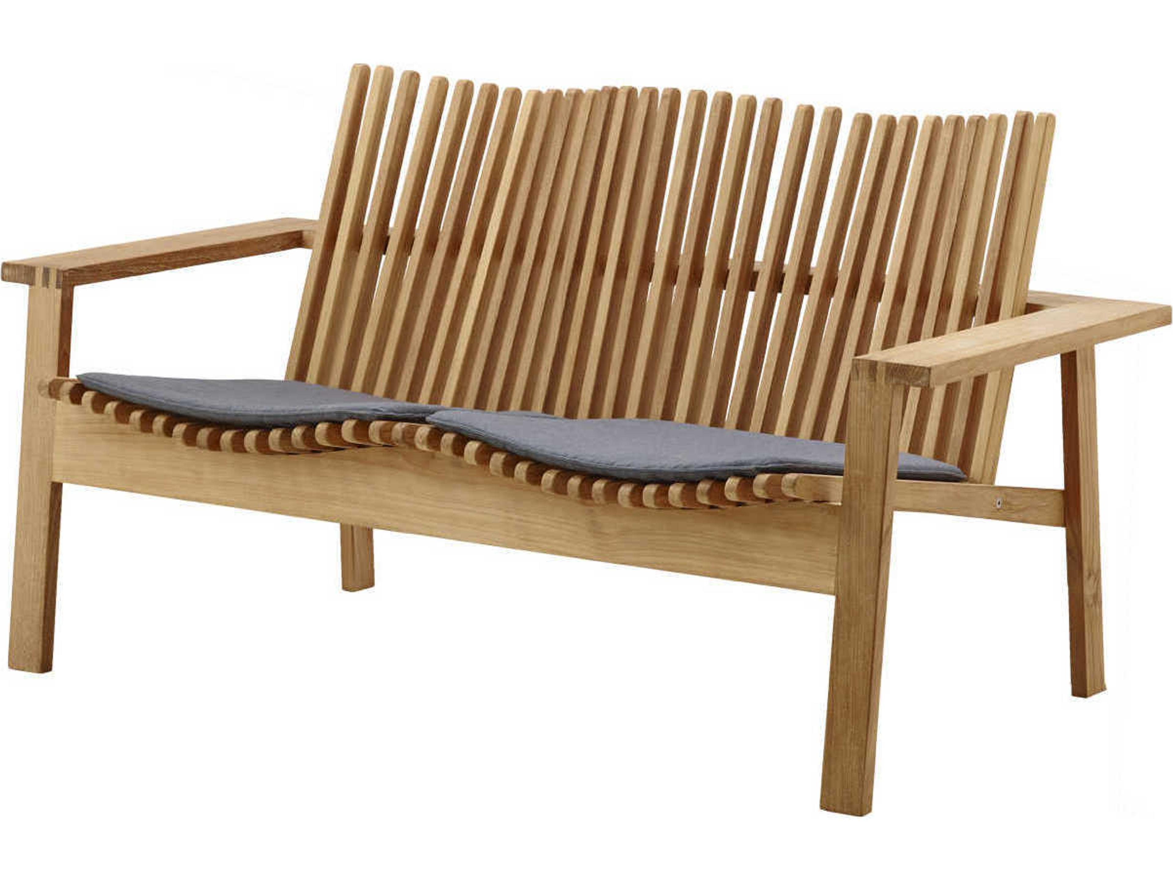Cane Line Outdoor Amaze Teak Stackable Loveseat