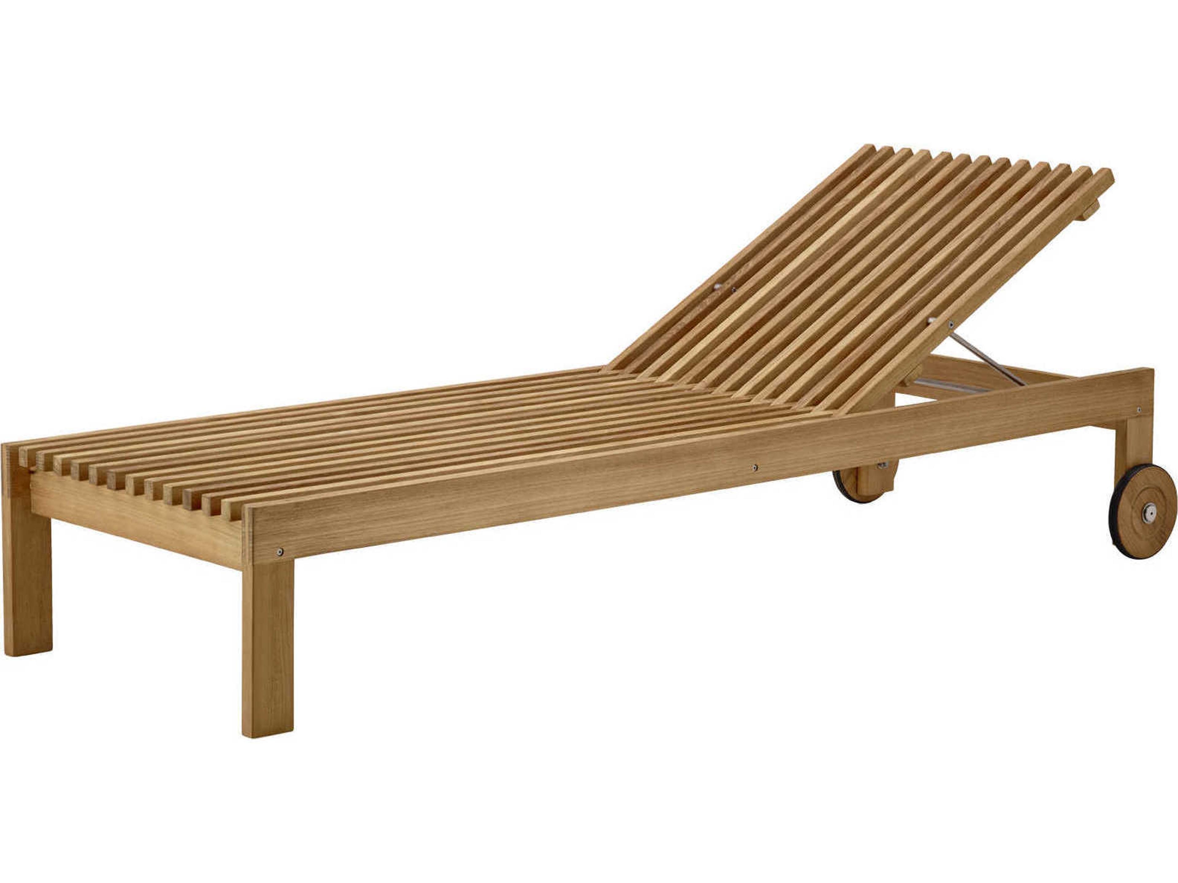 Cane Line Outdoor Amaze Teak Sunbed Chaise Lounge