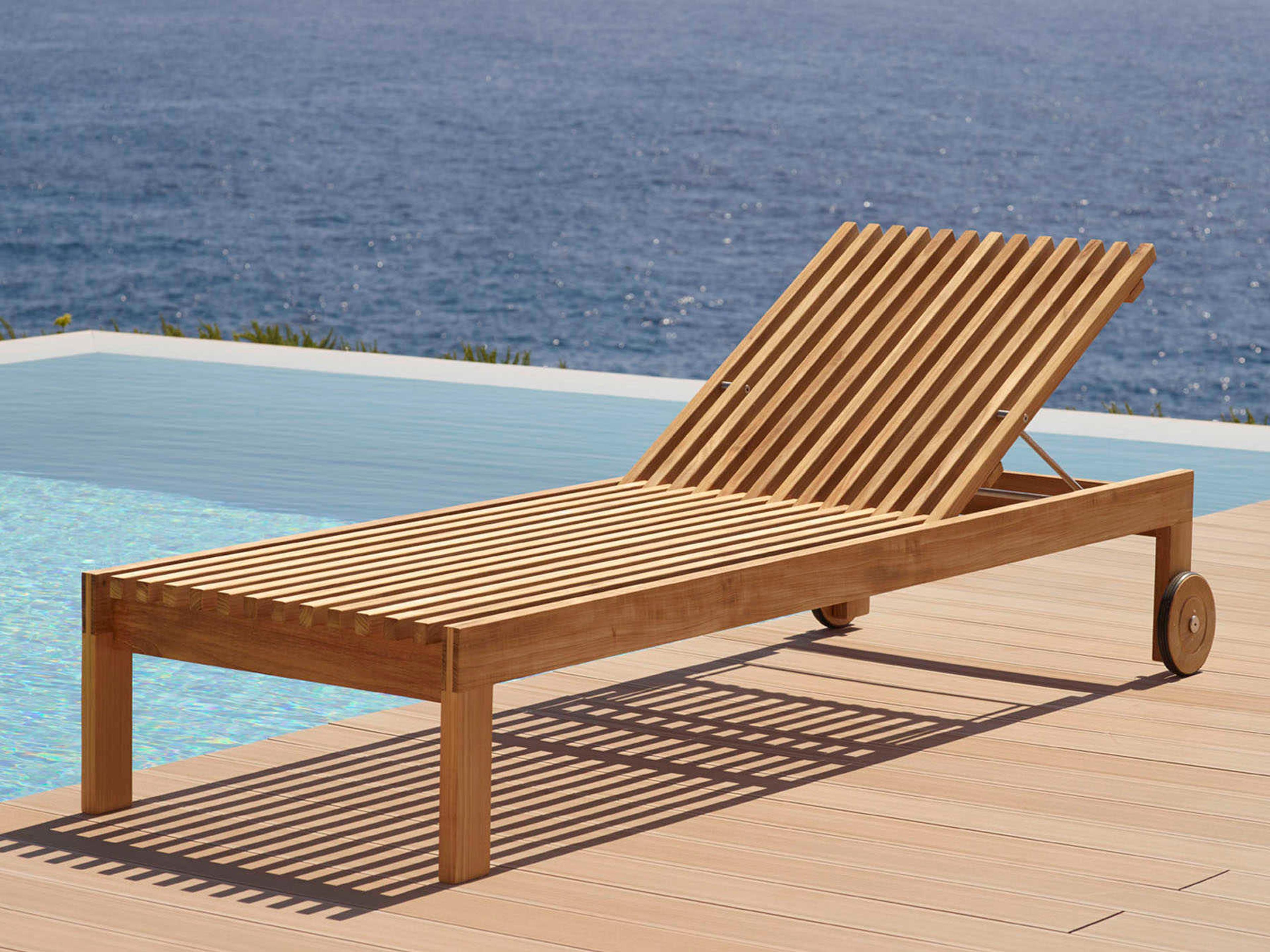 Cane Line Outdoor Amaze Teak Sunbed Chaise Lounge