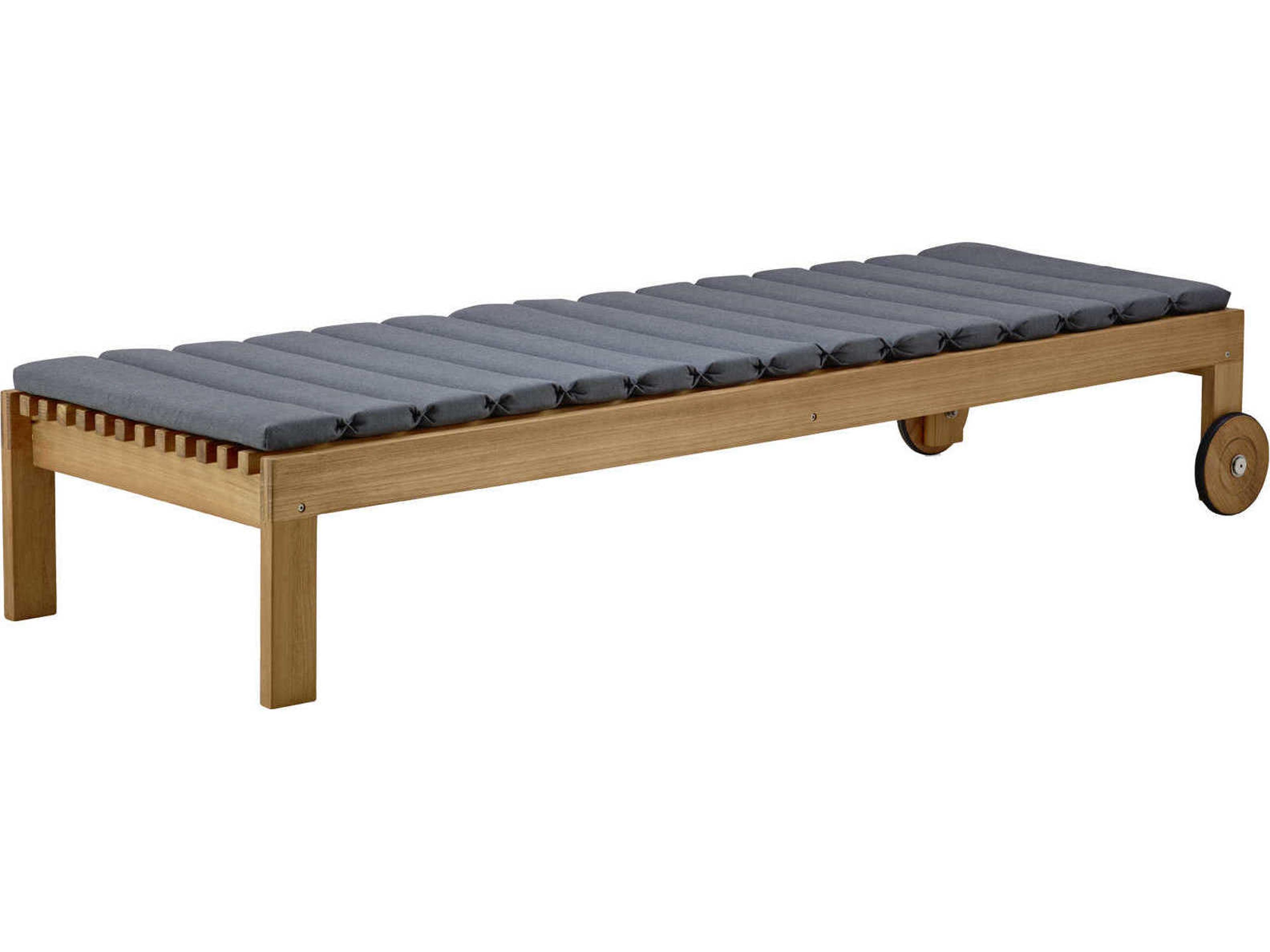 Cane Line Outdoor Amaze Sunbed Chaise Lounge Replacement Cushion in Natte Grey