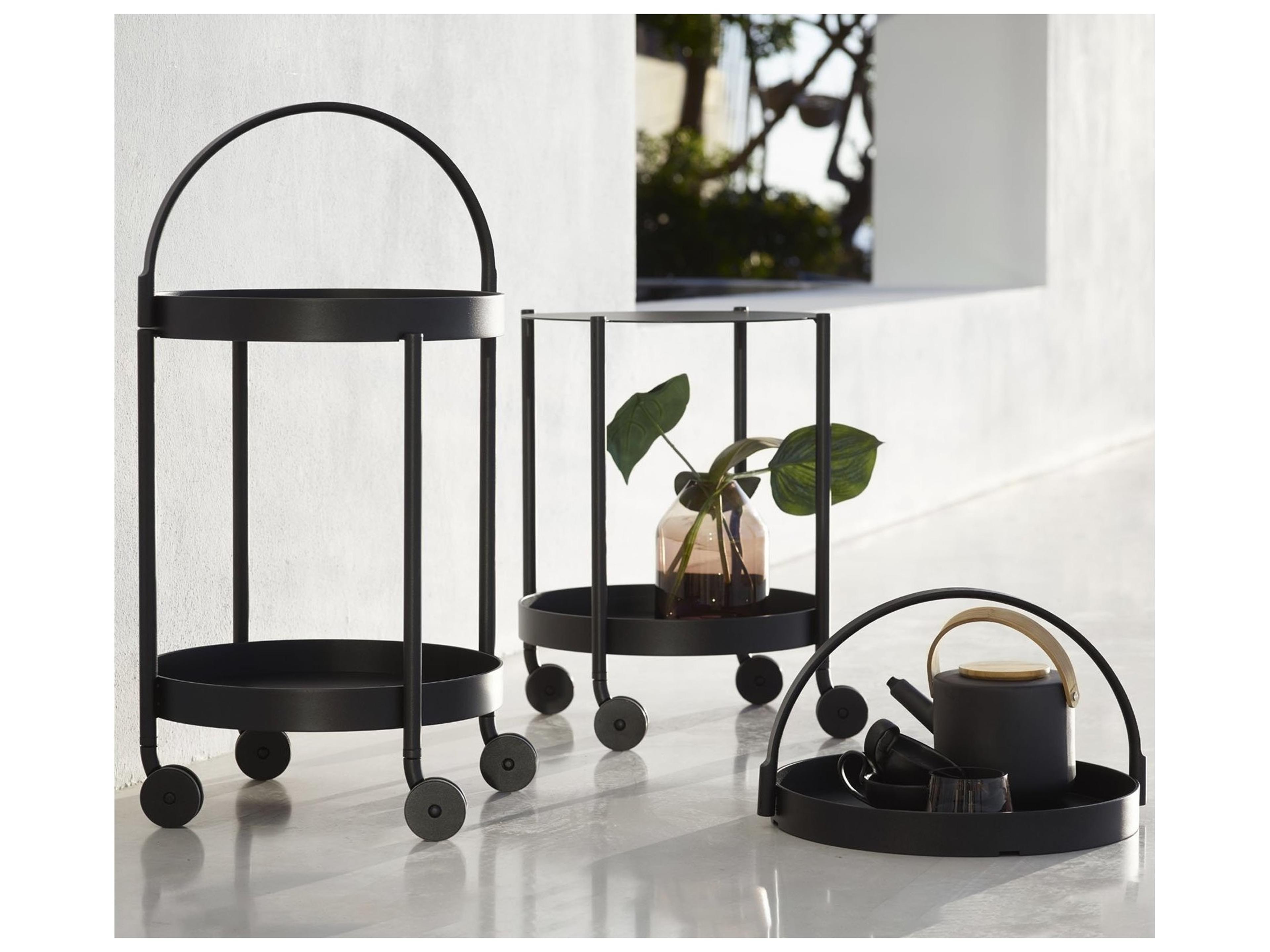 Cane Line Outdoor Roll Aluminum 17'' Round Trolley