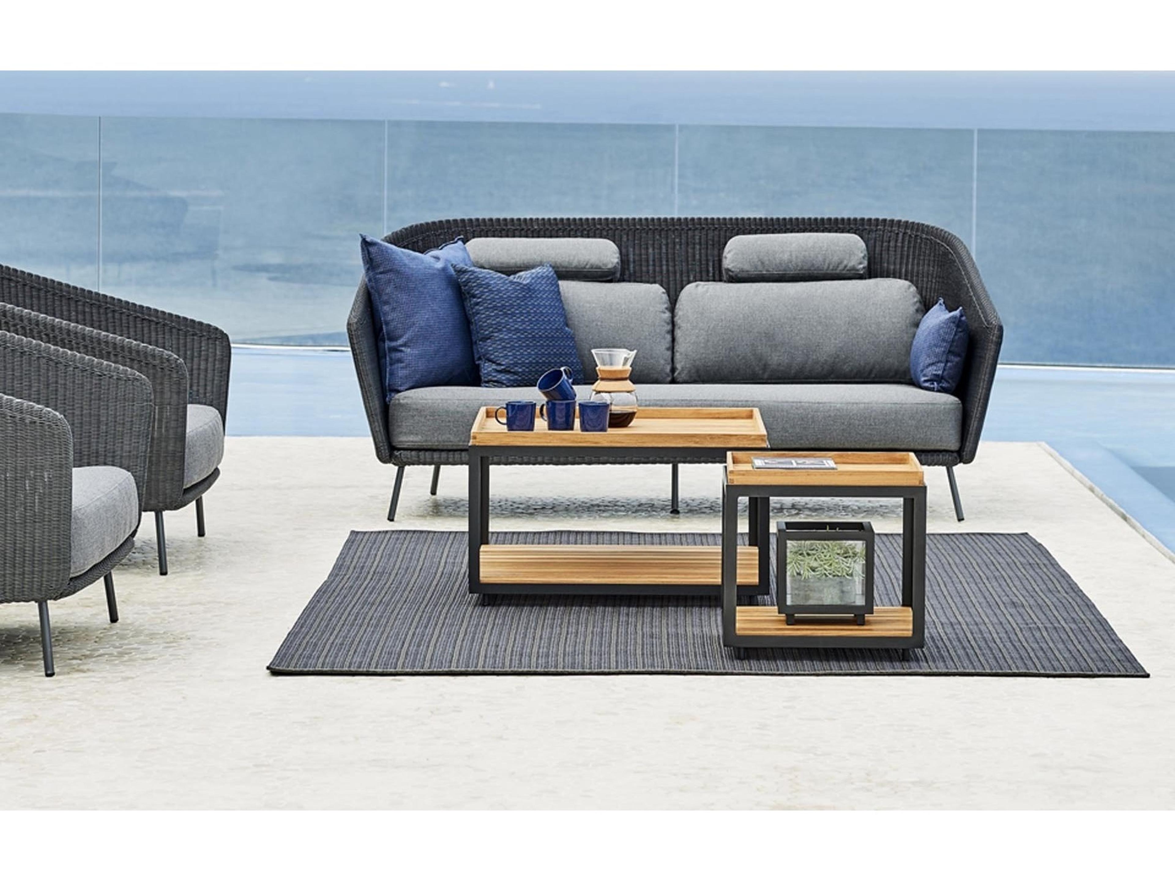 Cane Line Outdoor Level Aluminum Small Coffee Table Base