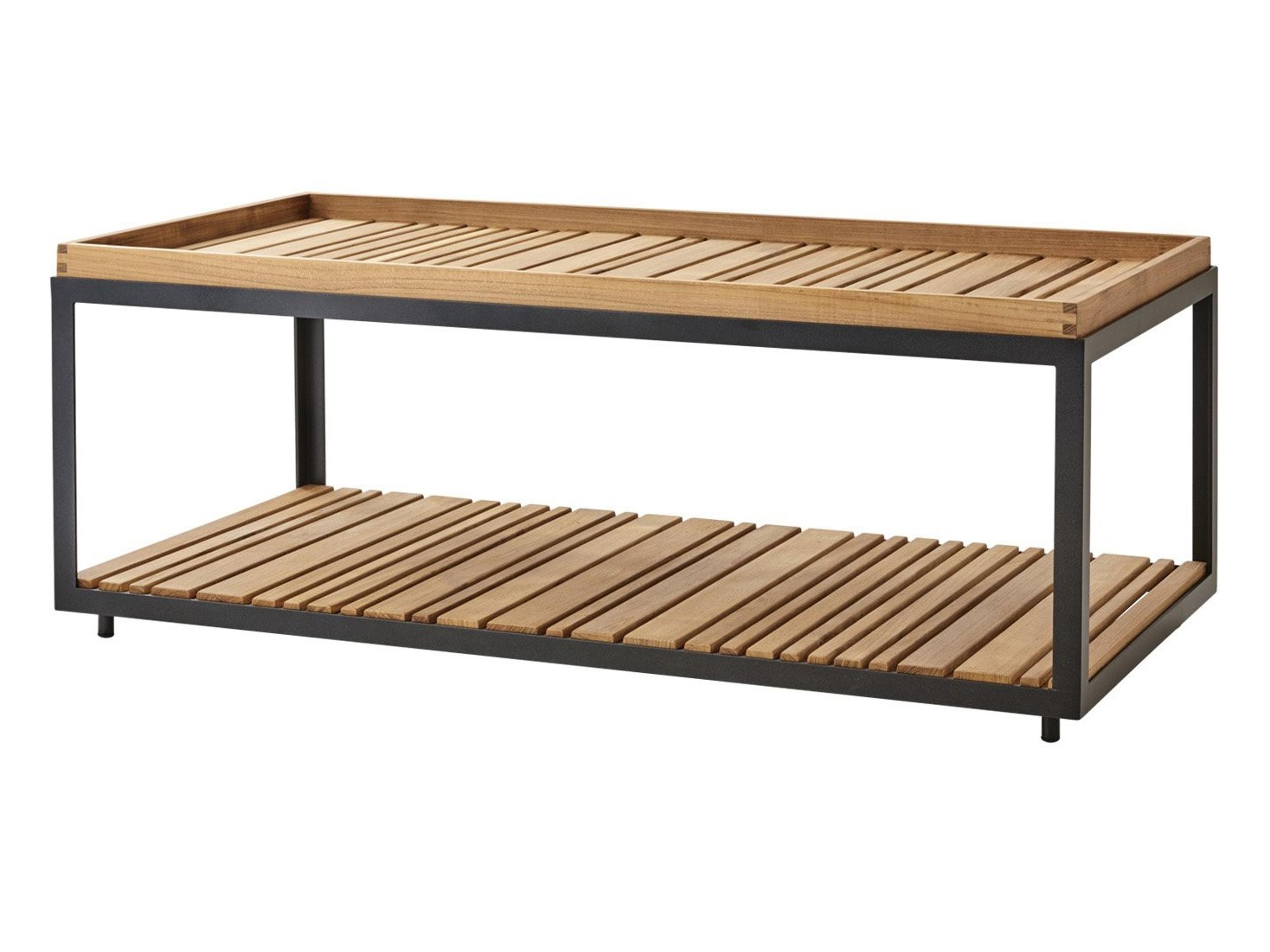 Cane Line Outdoor Level Aluminum Rectangular Coffee Table Base