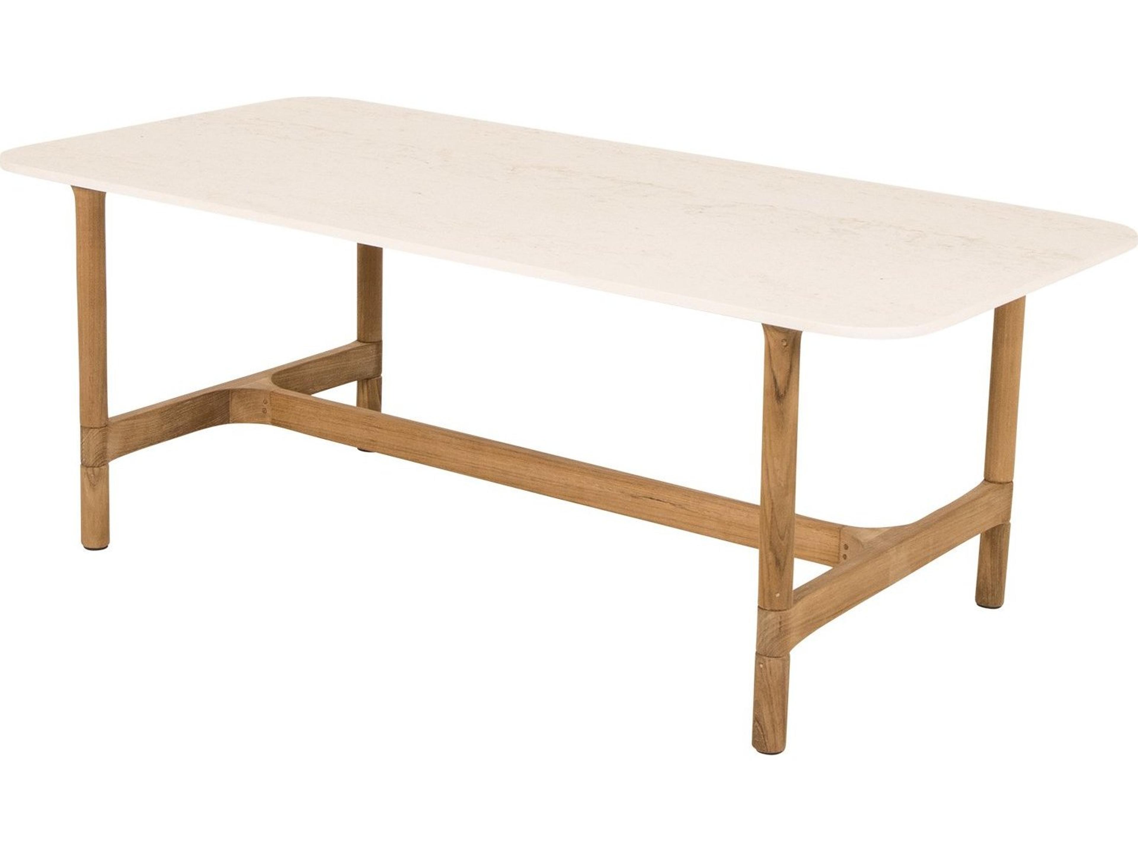 Twist Rectangular Teak Coffee Table Base