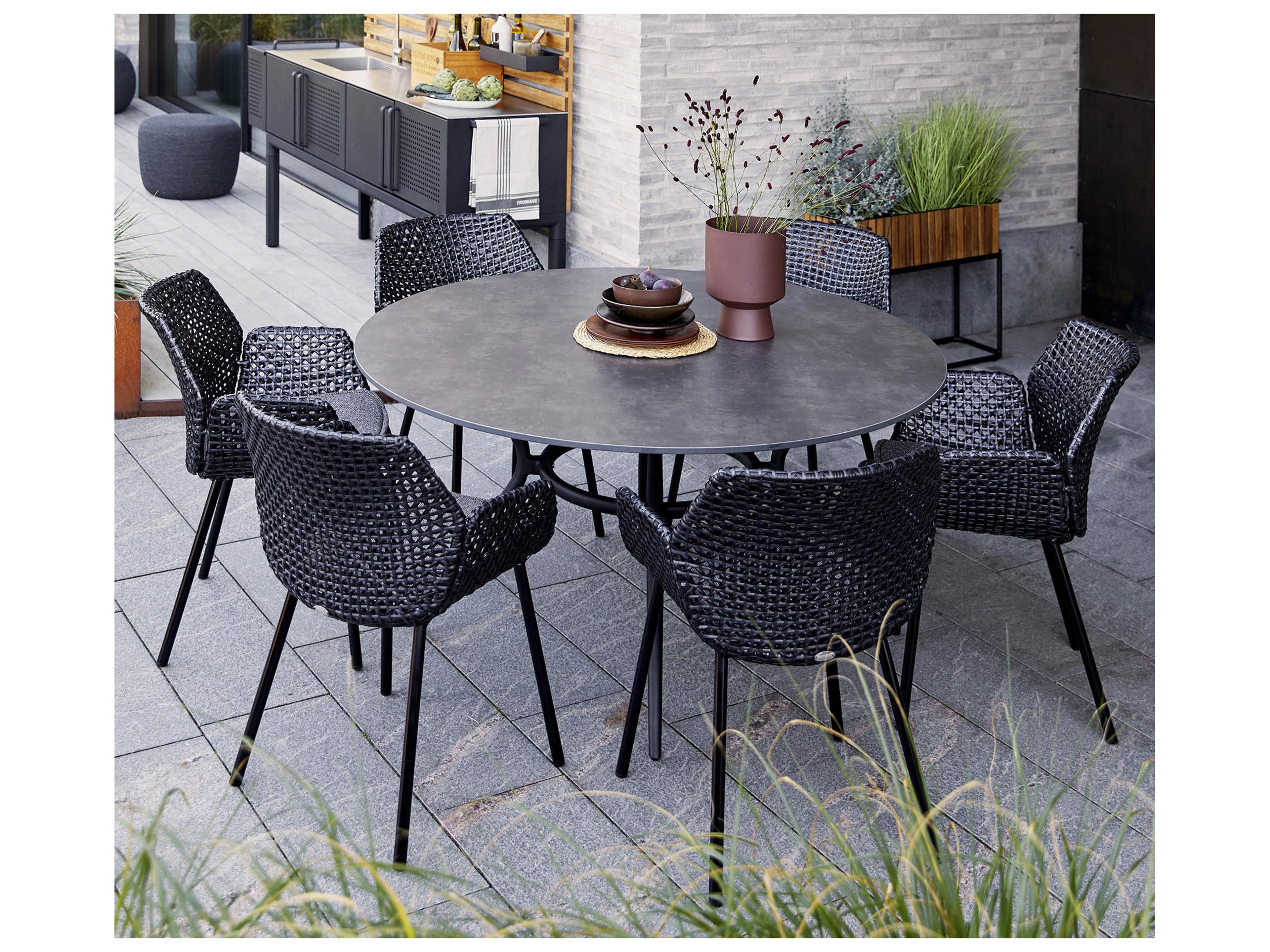Cane Line Outdoor Joy Aluminum Round Dining Table Base