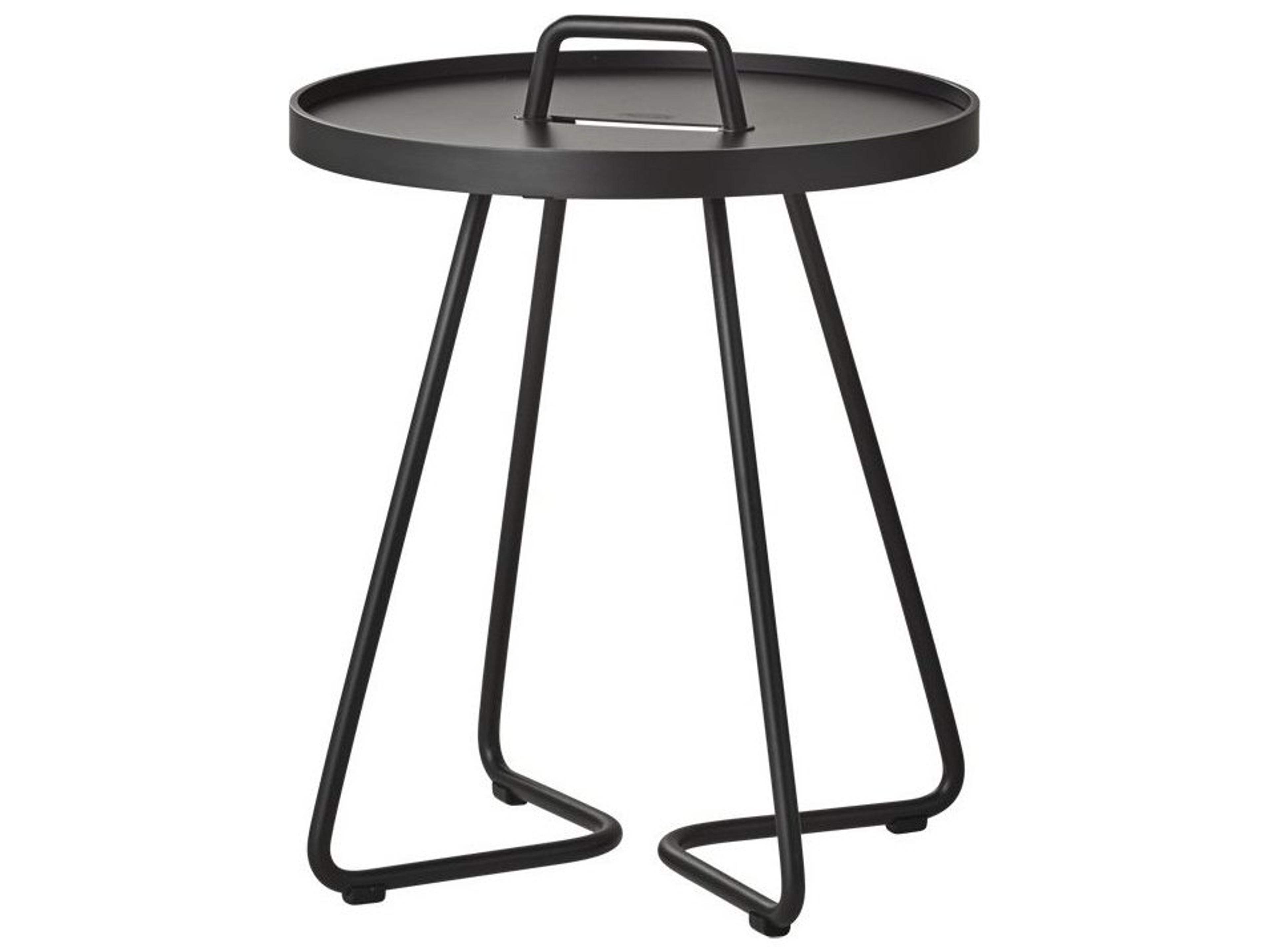 Cane Line Outdoor On-the-move Aluminum X-Small Round End Table