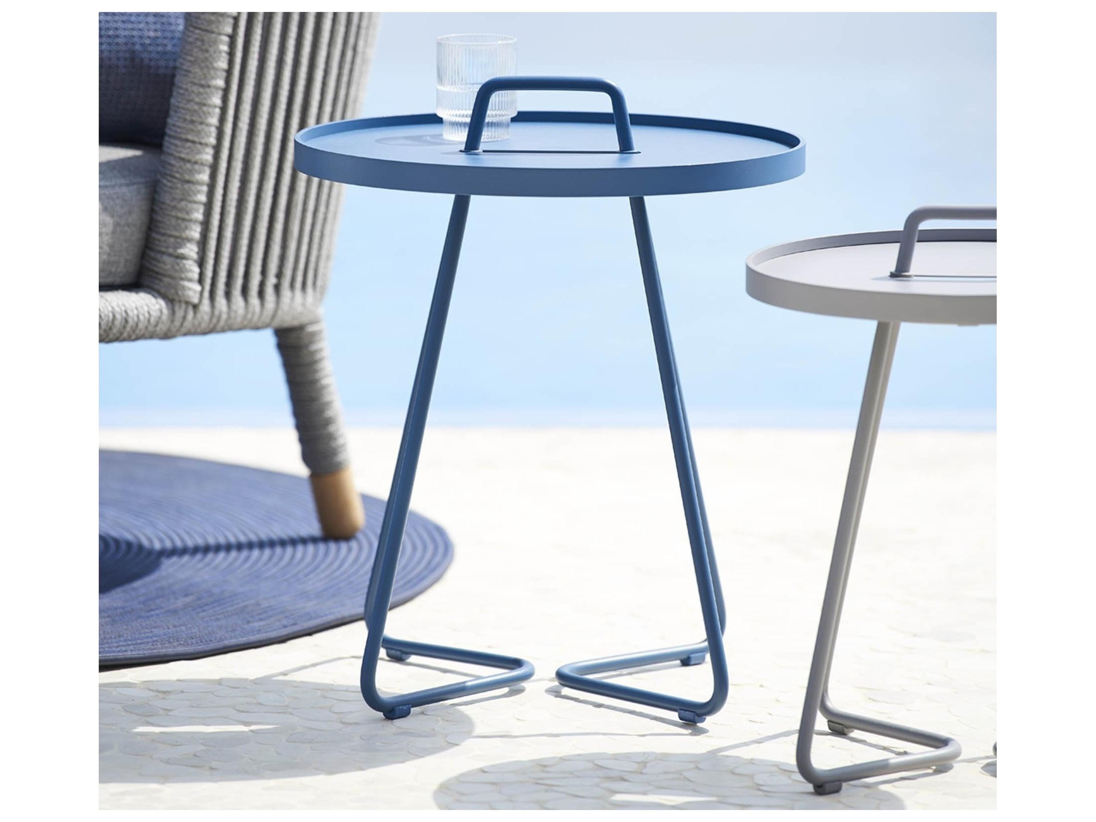 Cane Line Outdoor On-the-move Aluminum X-Small Round End Table