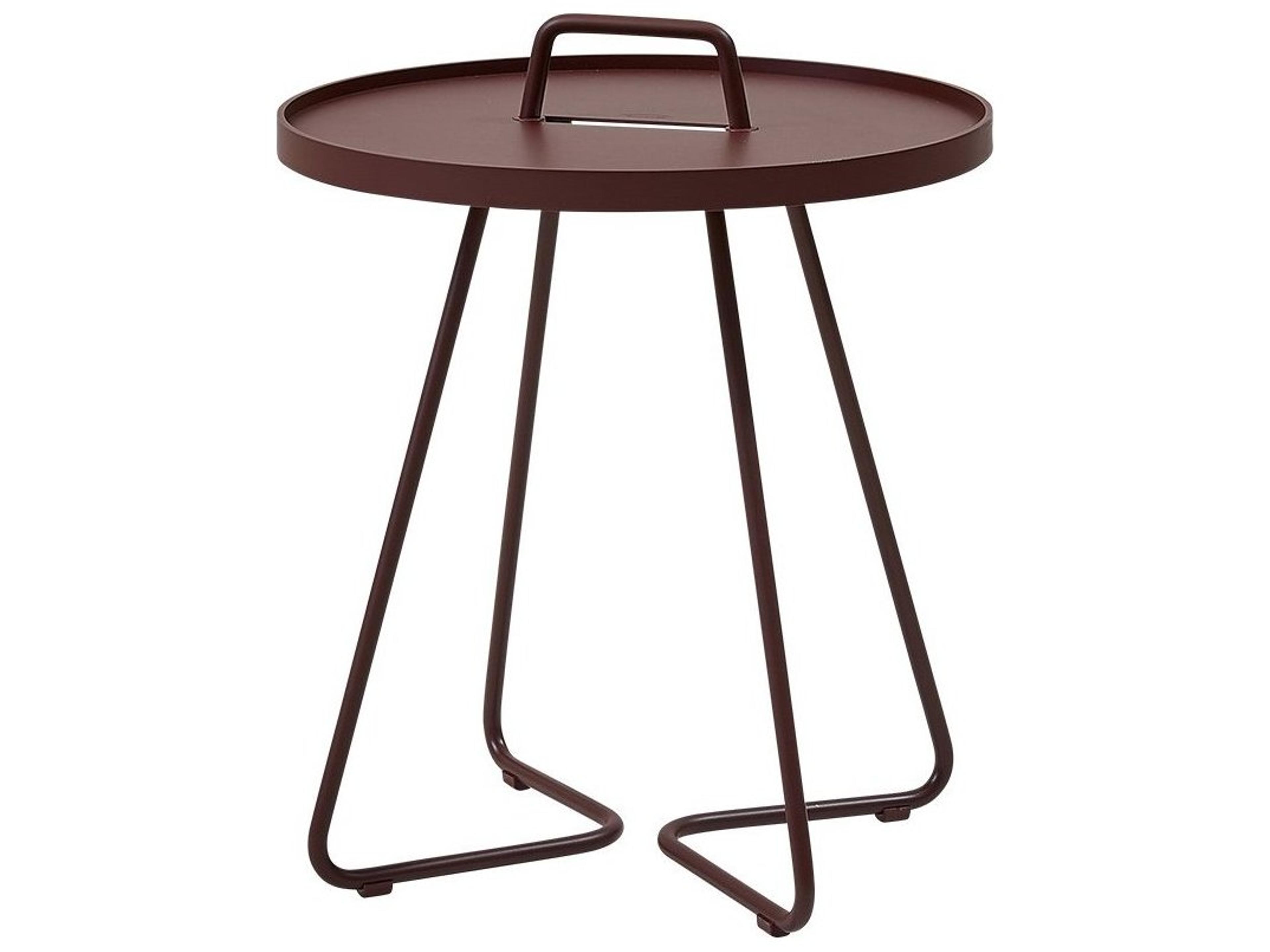 Cane Line Outdoor On-the-move Aluminum Small Round End Table