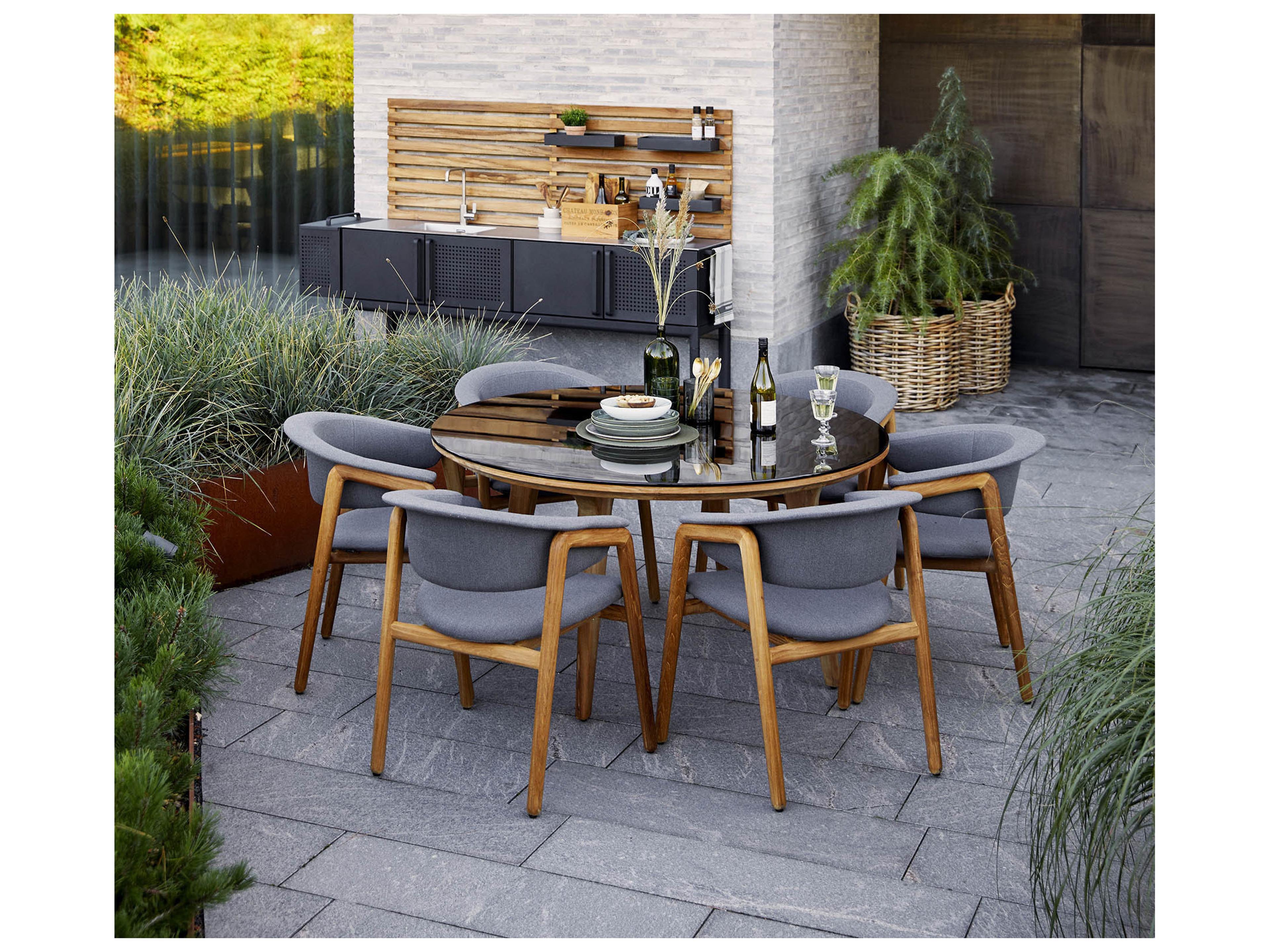 Cane Line Outdoor Aspect Teak Dining Table Base