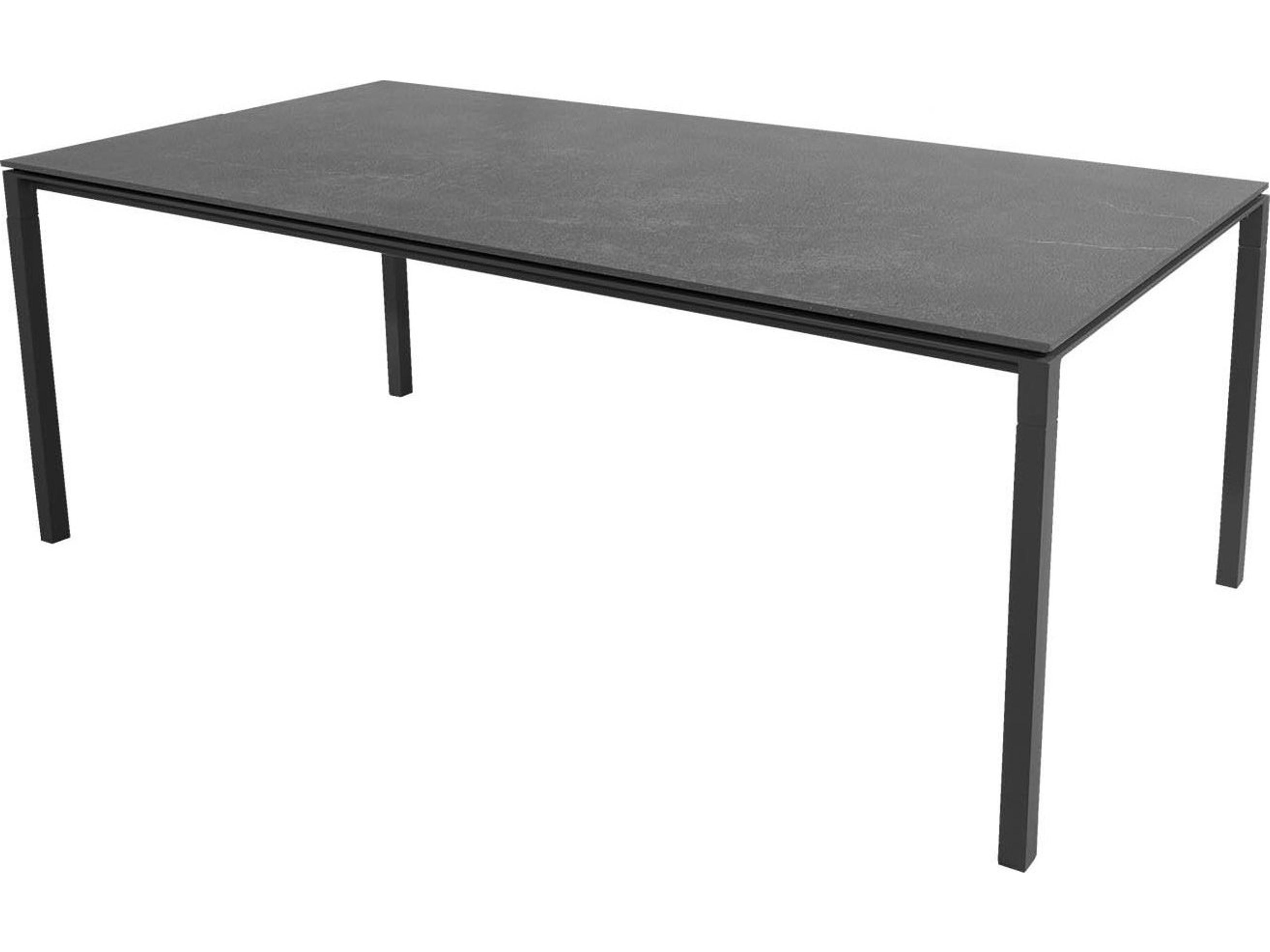 Cane Line Outdoor Pure Aluminum Rectangular Dining Table Base