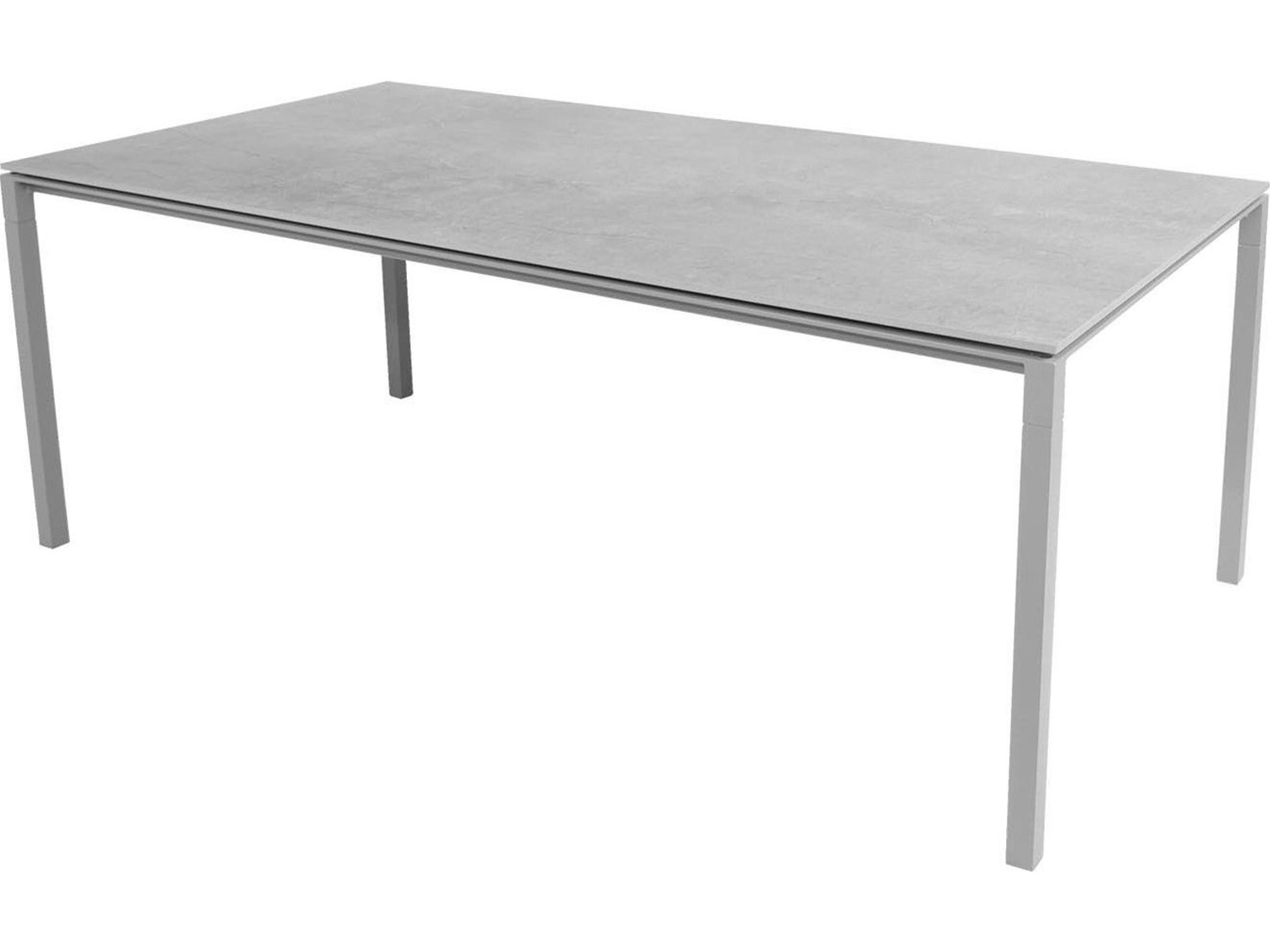 Cane Line Outdoor Pure Aluminum Rectangular Dining Table Base
