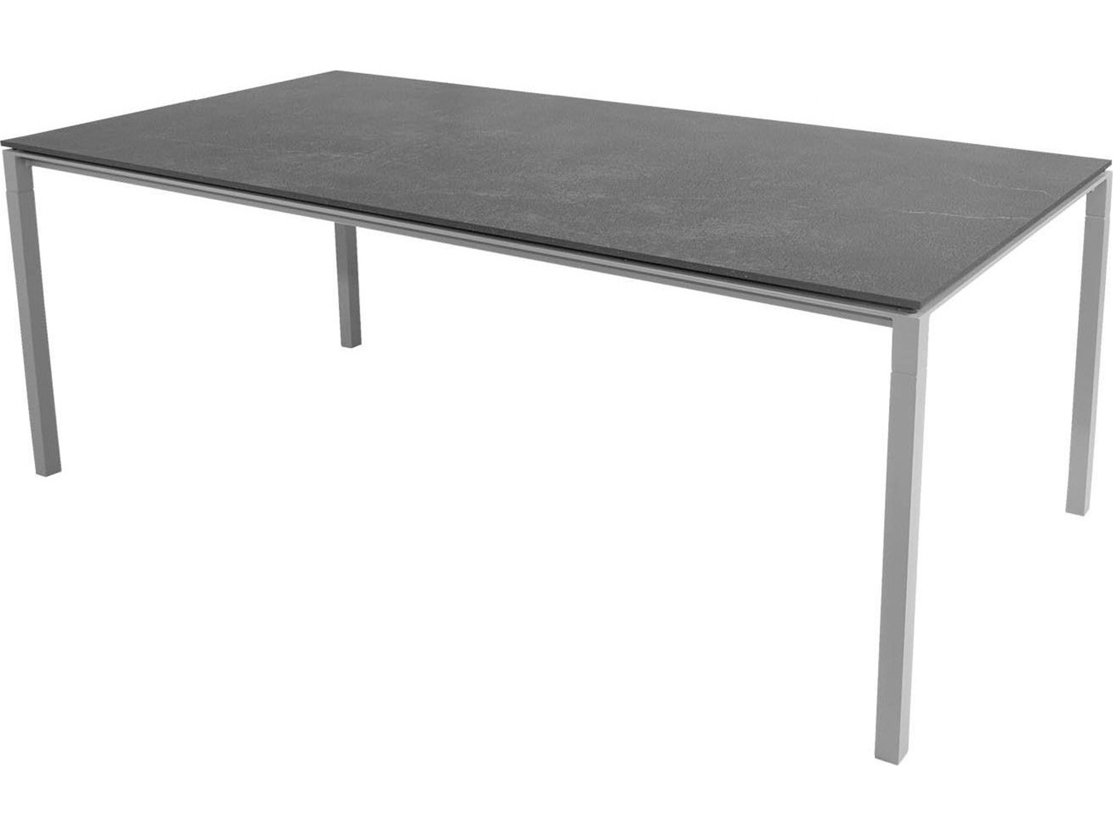 Cane Line Outdoor Pure Aluminum Rectangular Dining Table Base