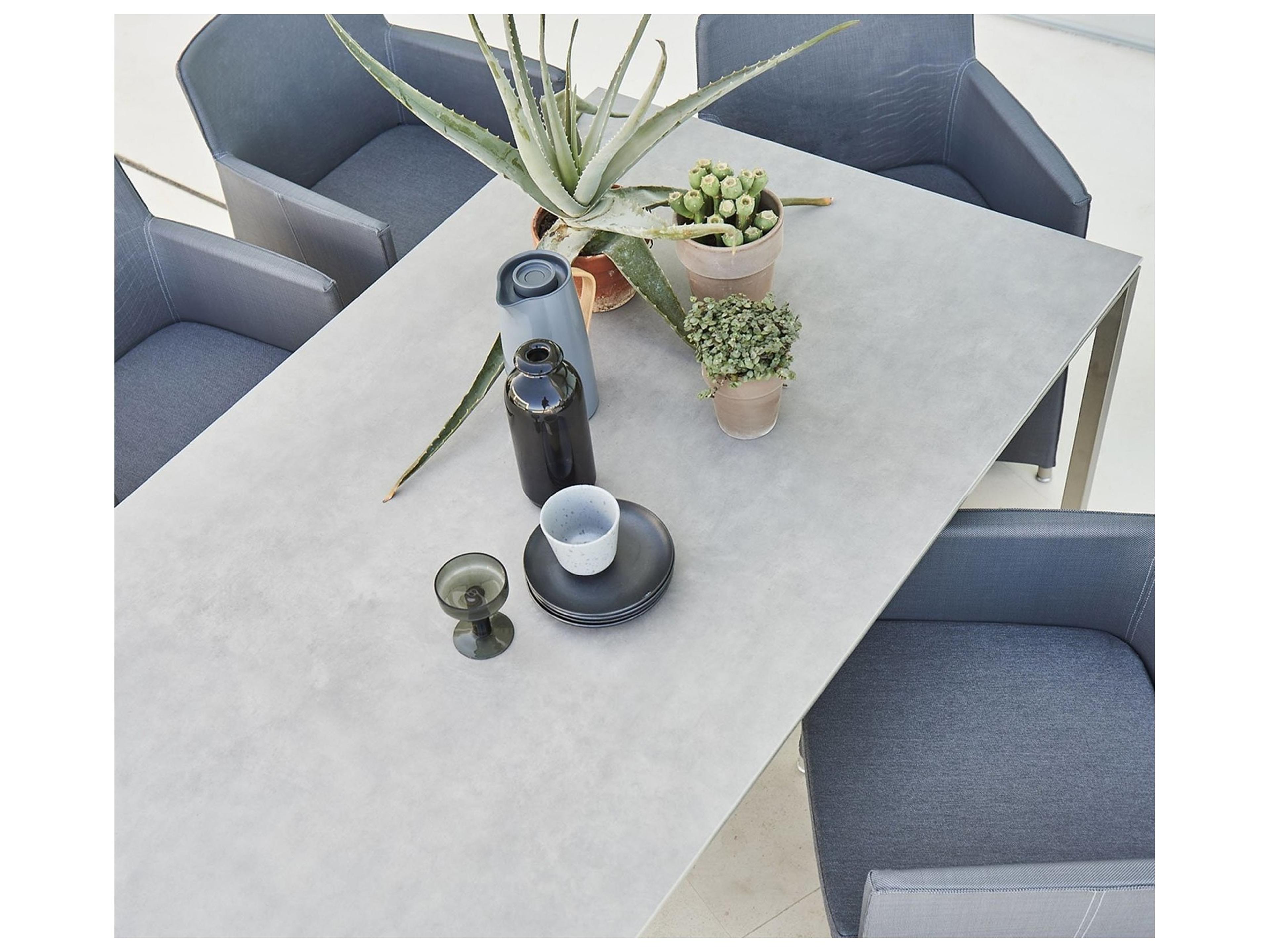 Cane Line Outdoor Pure Aluminum Square Dining Table Base