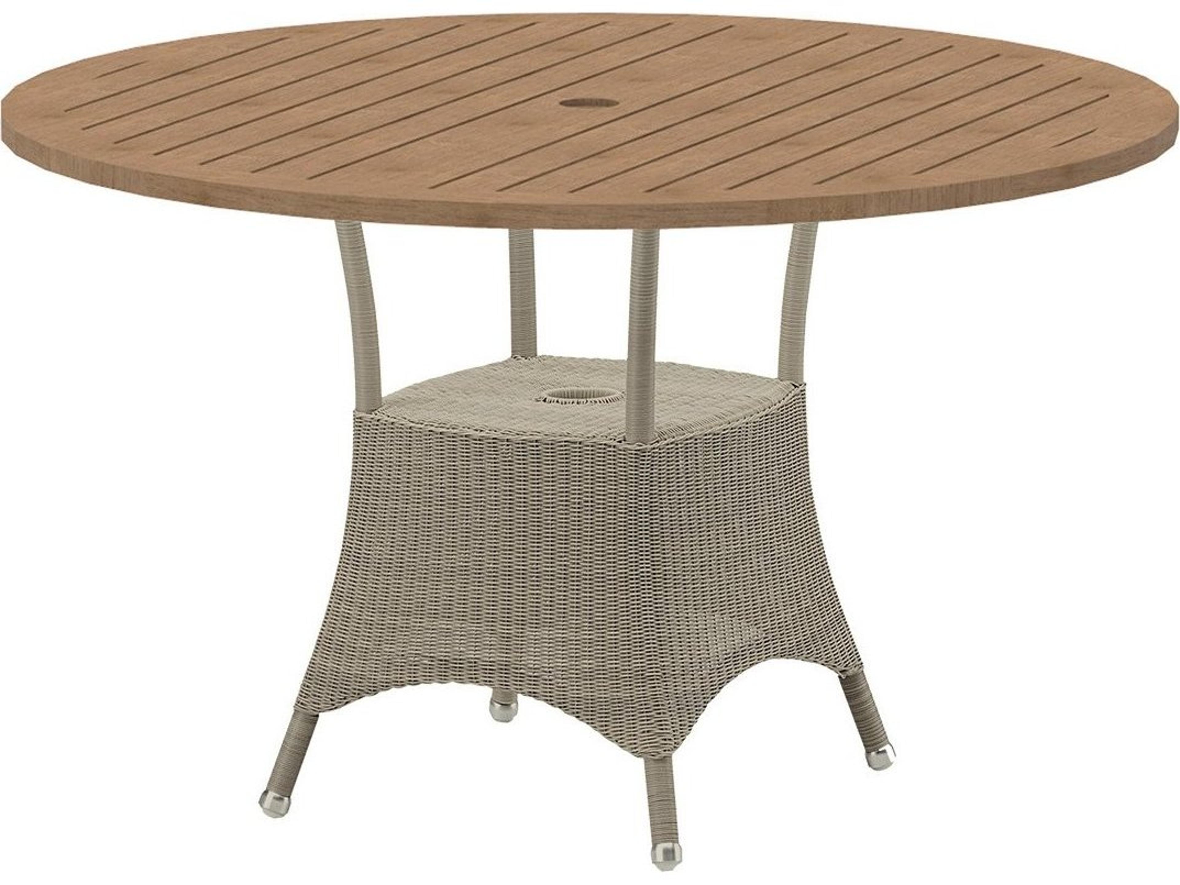 Cane Line Outdoor Lansing Wicker Small Dining Table Base