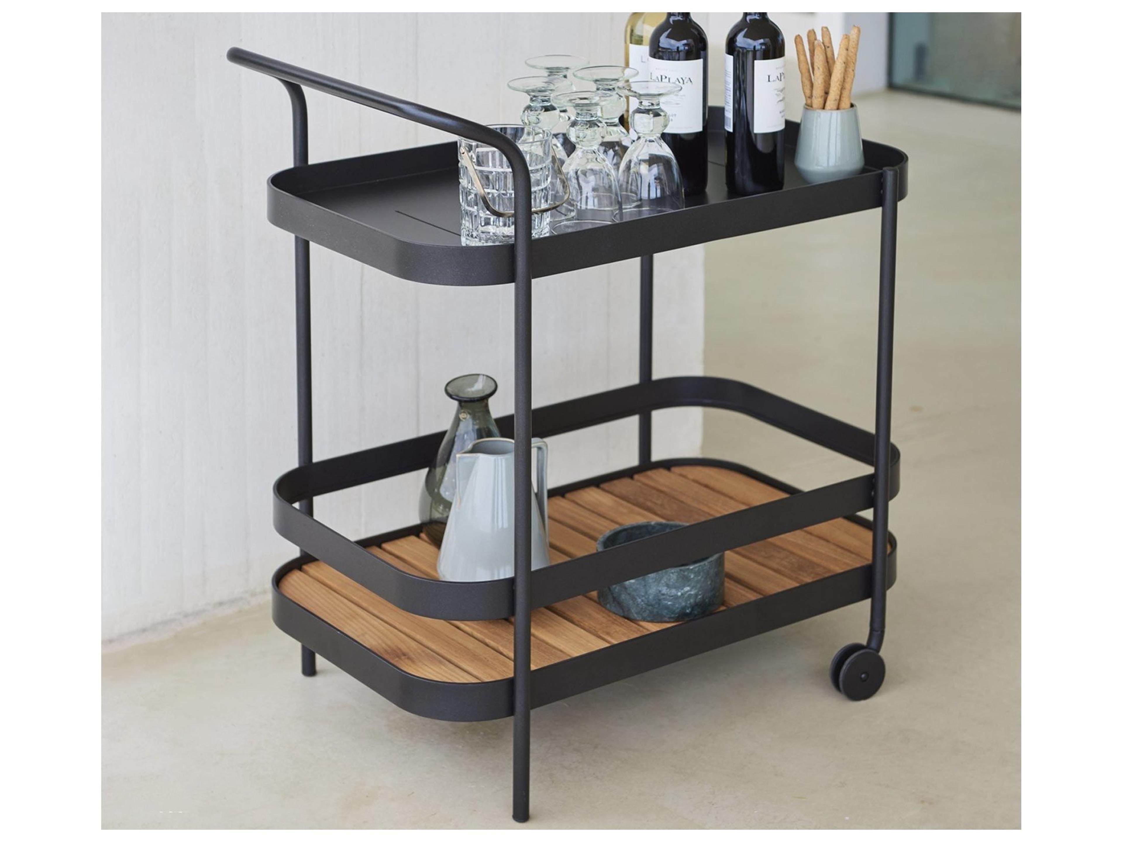 Cane Line Outdoor Roll Aluminum Bar Trolley