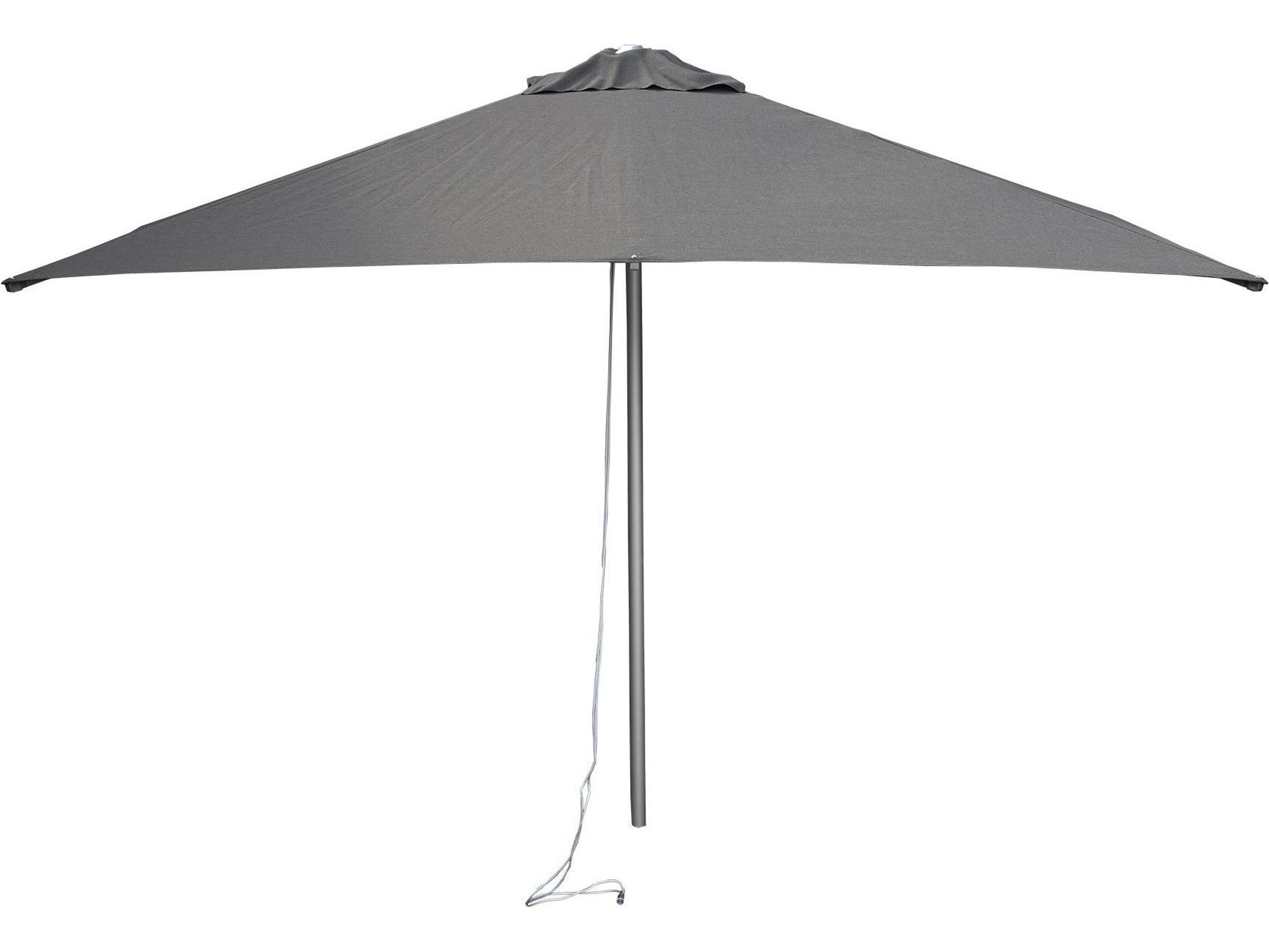 Harbour Parasol Aluminum 9.8 Foot Square Umbrella with Pulley System
