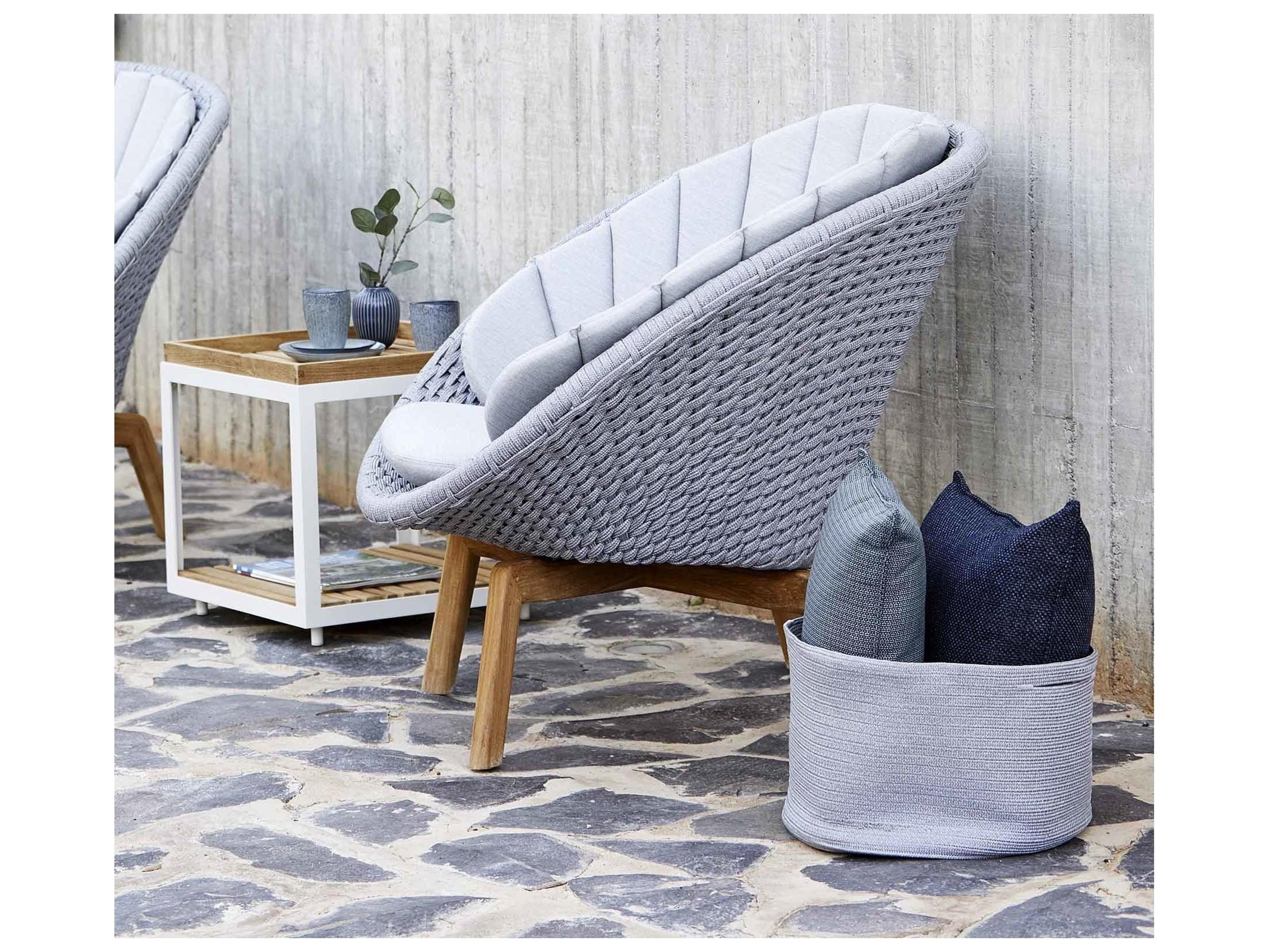 Cane Line Outdoor Soft Rope Medium 15'' Round Basket