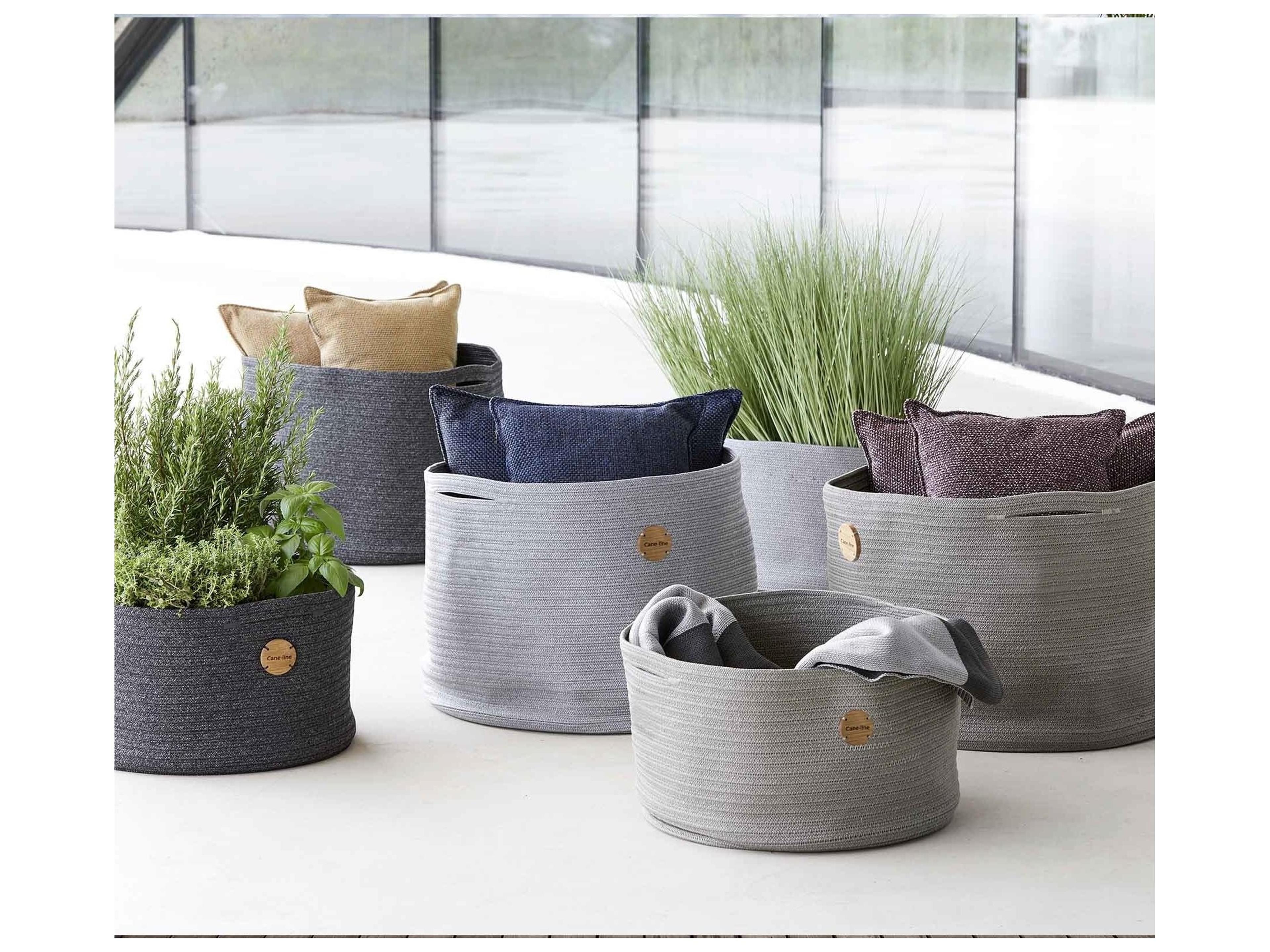 Cane Line Outdoor Soft Rope Medium 15'' Round Basket