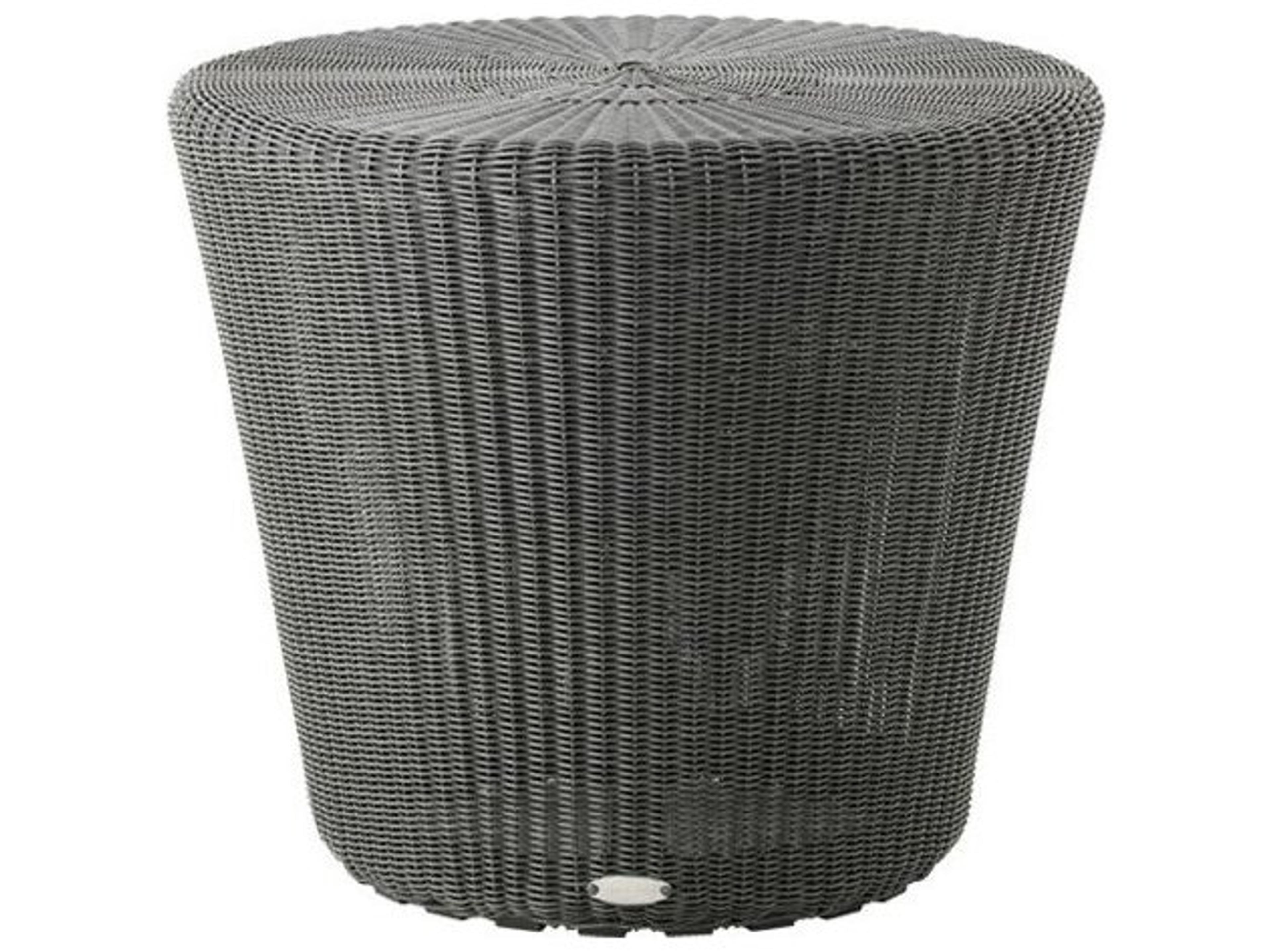 Cane Line Outdoor Kingston Wicker 18'' Round End Table / Footstool