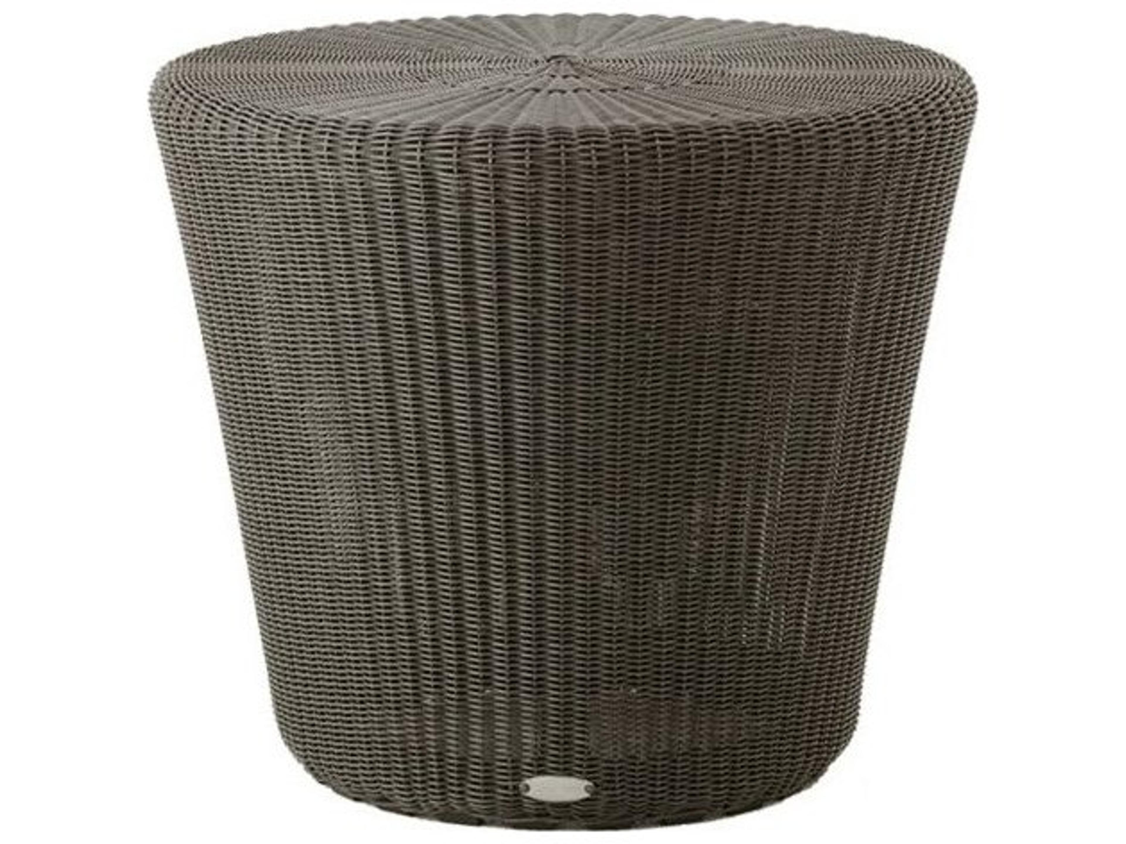 Cane Line Outdoor Kingston Wicker 18'' Round End Table / Footstool