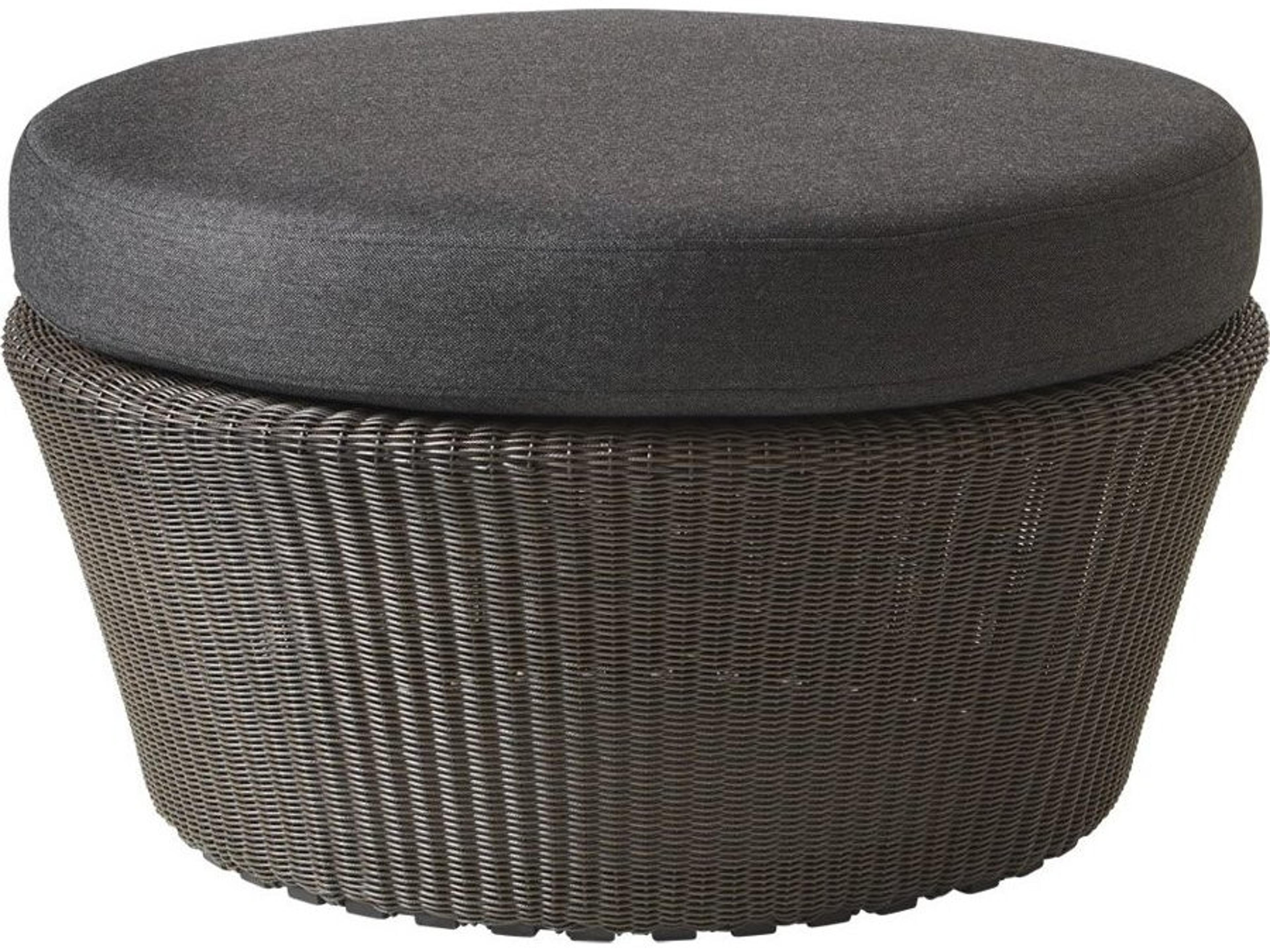 Cane Line Outdoor Kingston Wicker Large Footstool