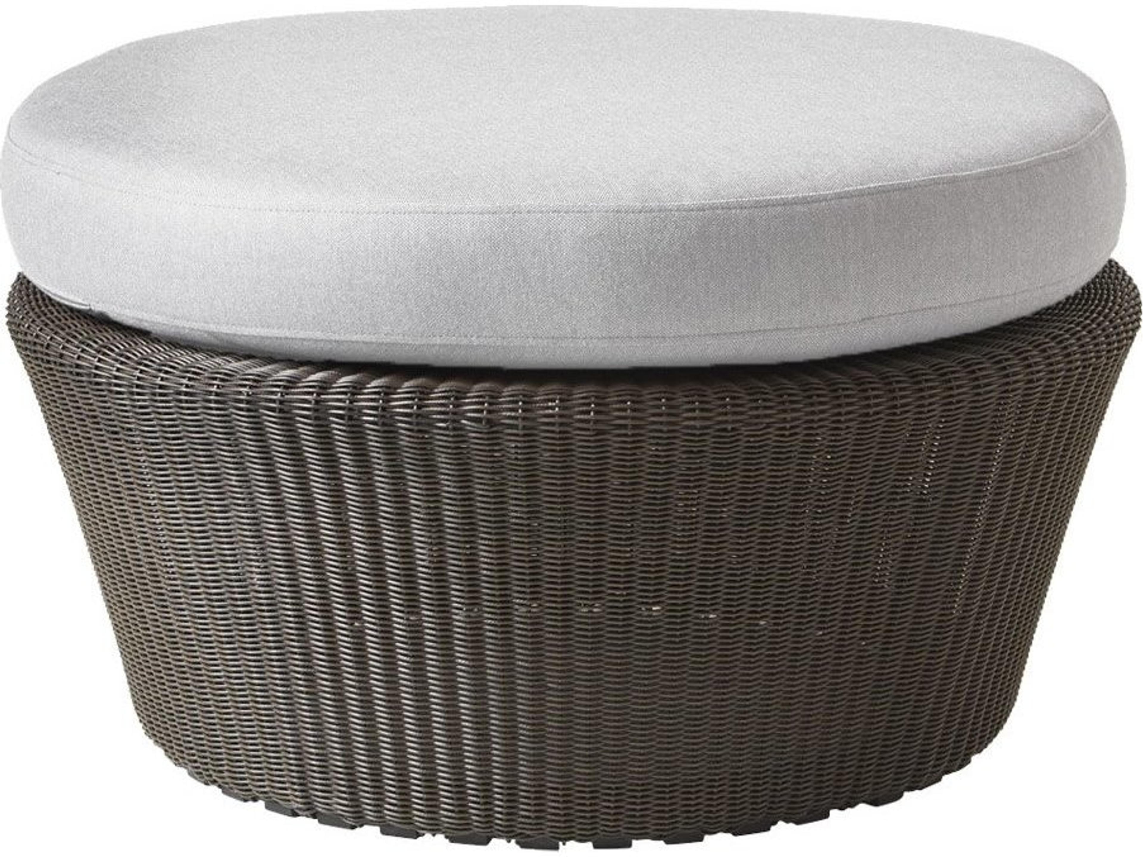 Cane Line Outdoor Kingston Wicker Large Footstool