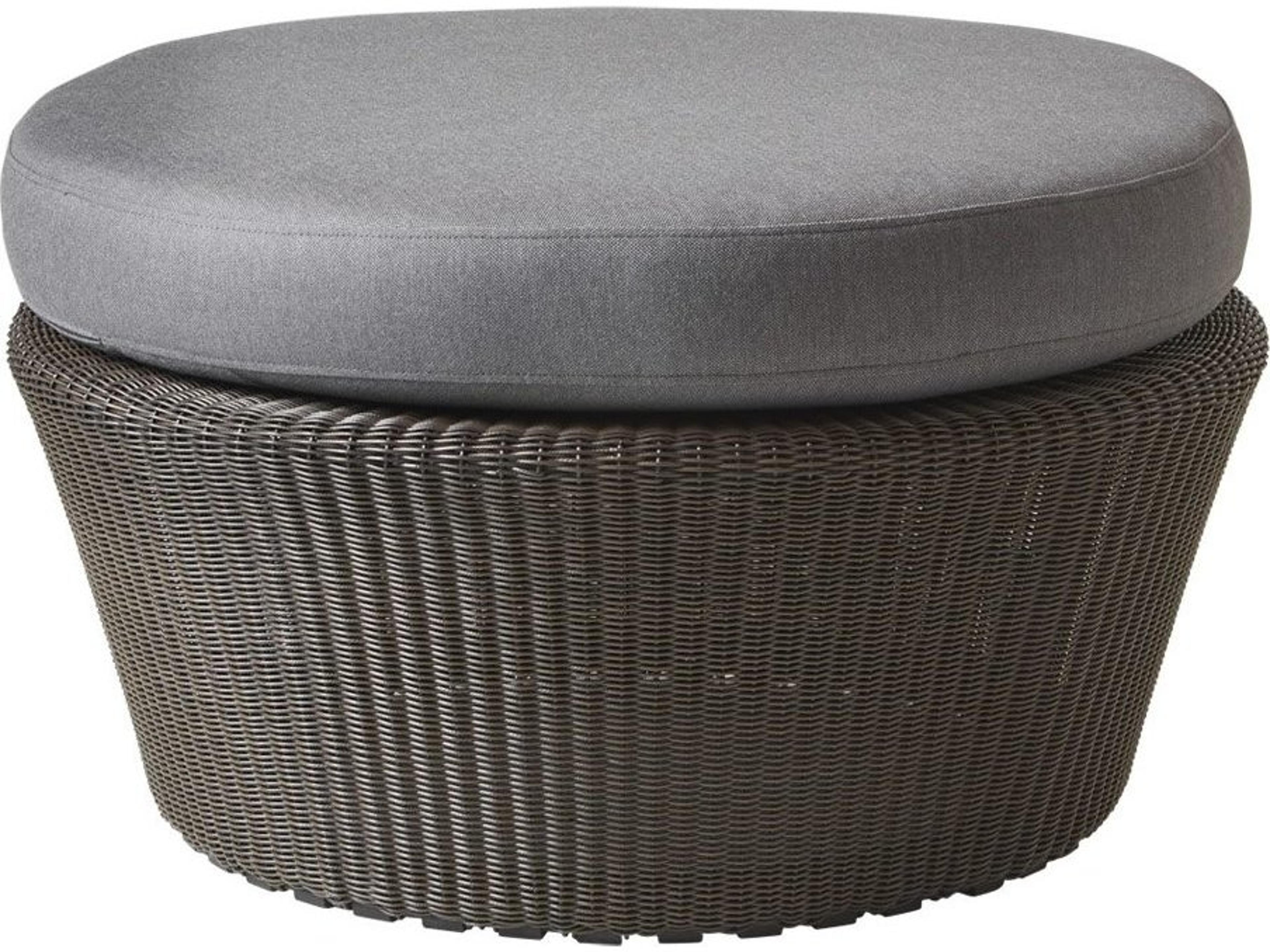 Cane Line Outdoor Kingston Wicker Large Footstool