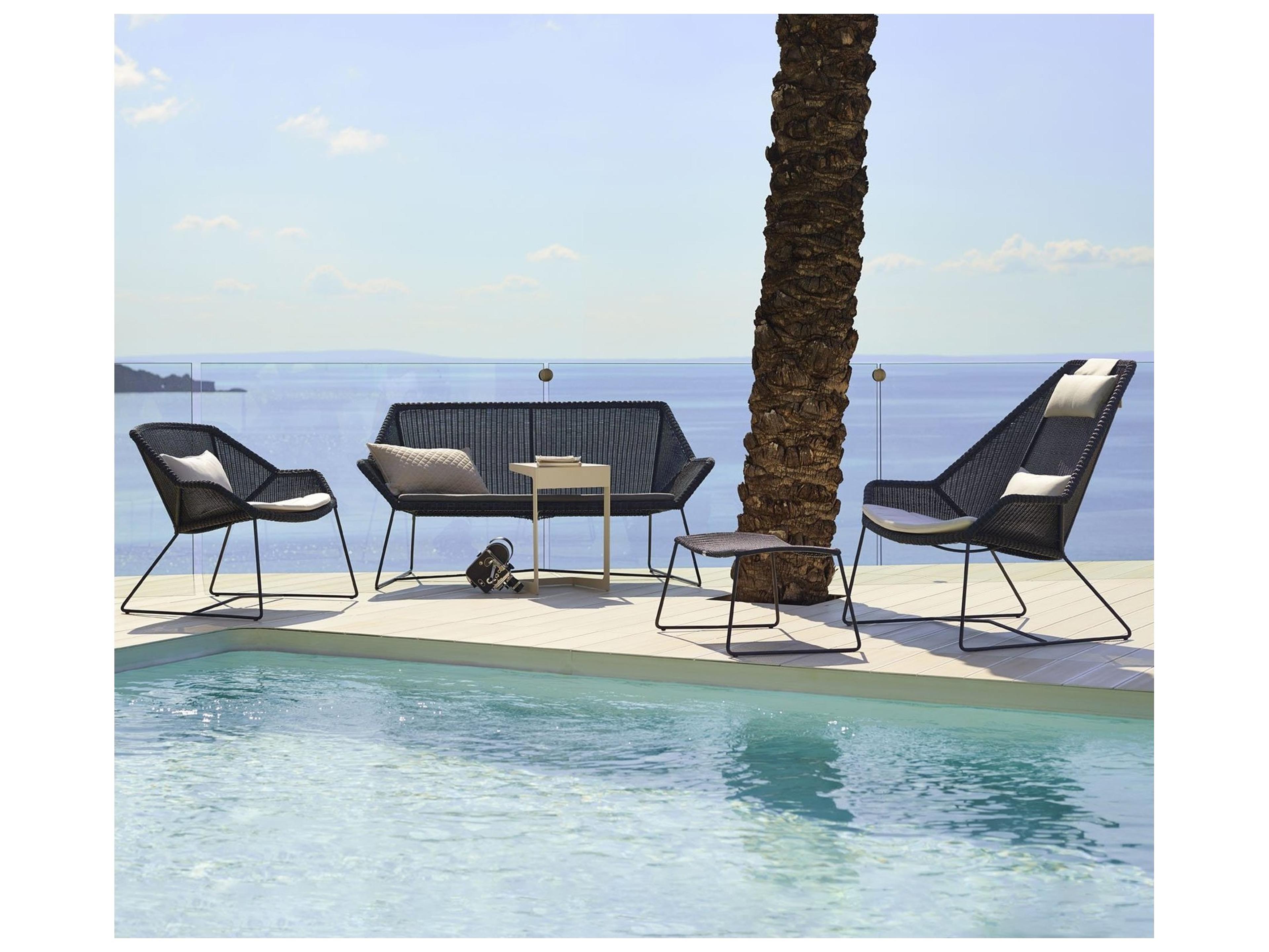 Cane Line Outdoor Breeze Aluminum Wicker Footstool