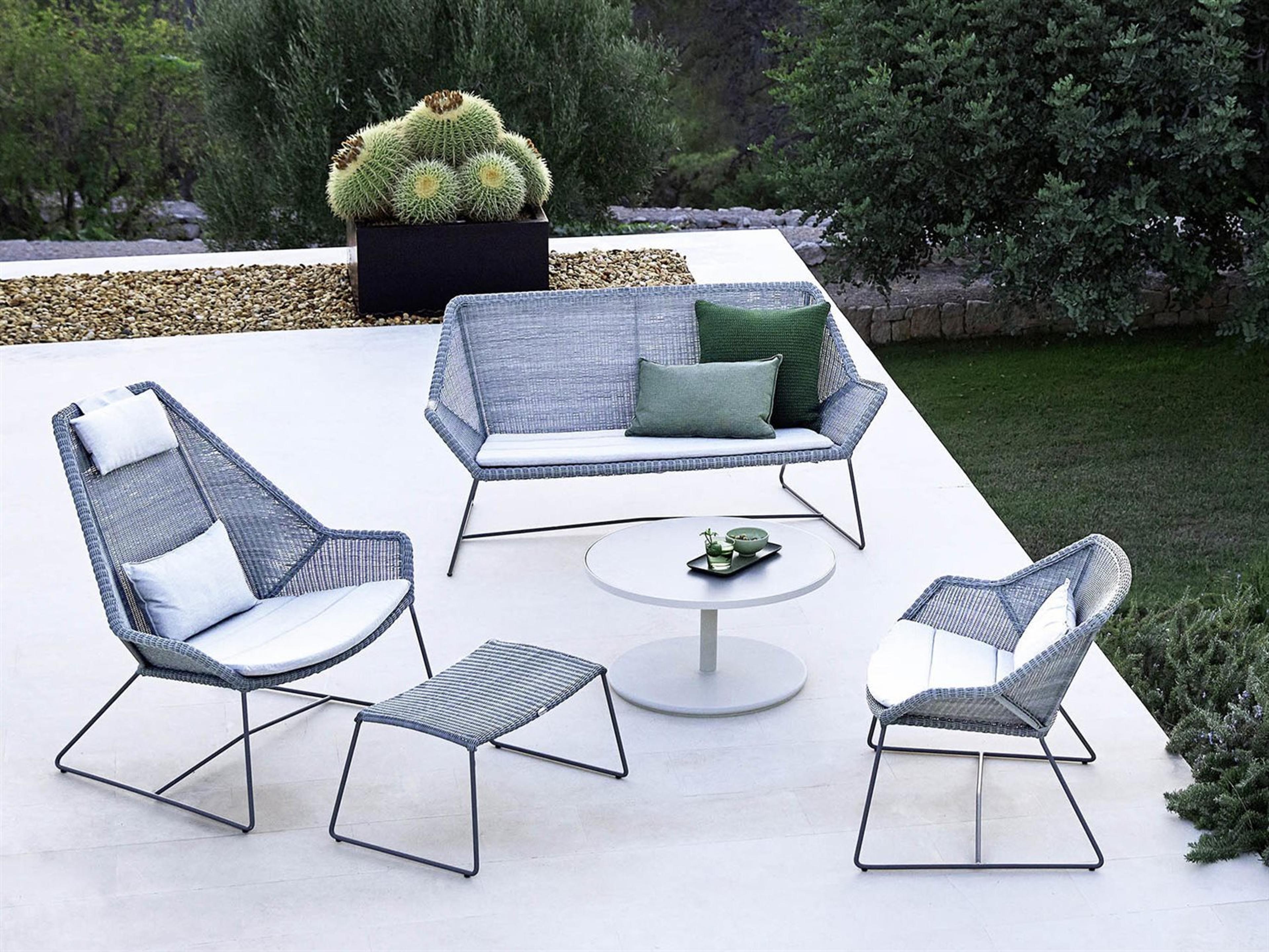 Cane Line Outdoor Breeze Aluminum Wicker Footstool