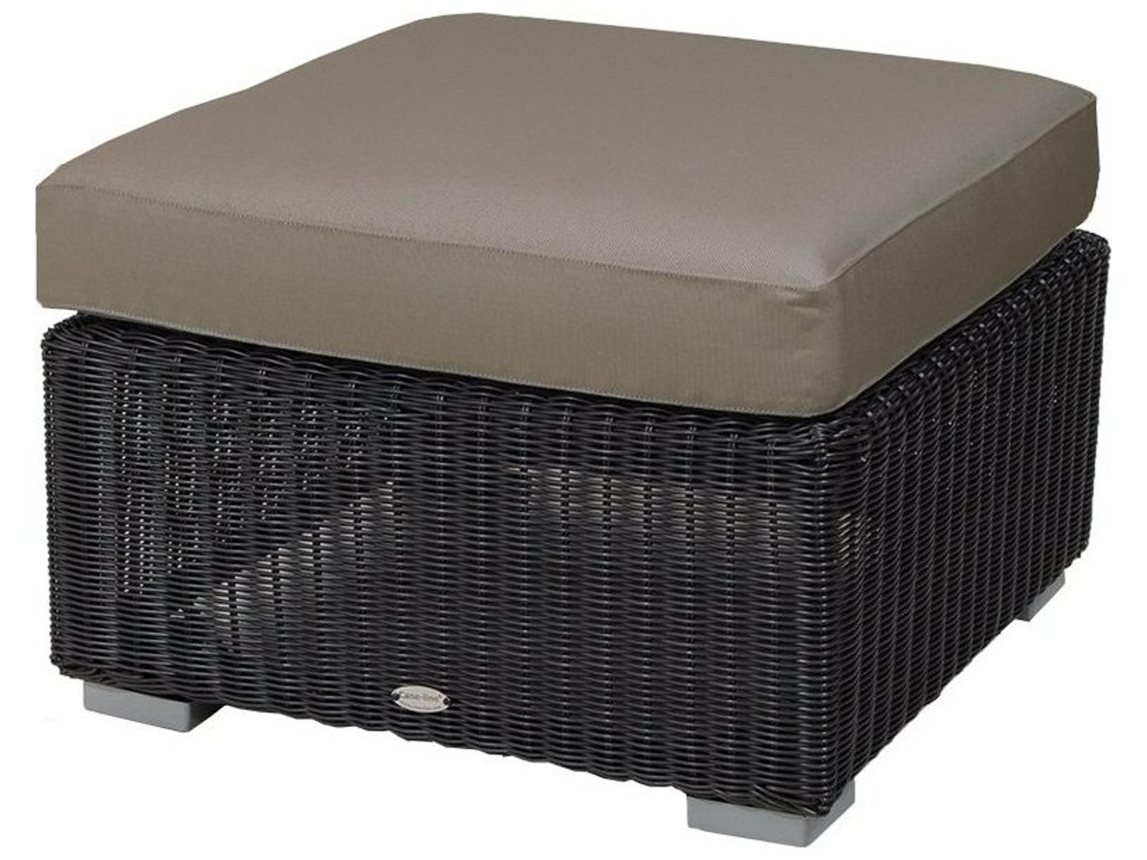 Cane Line Outdoor Chester Wicker 23'' Square Coffee Table/Footstool