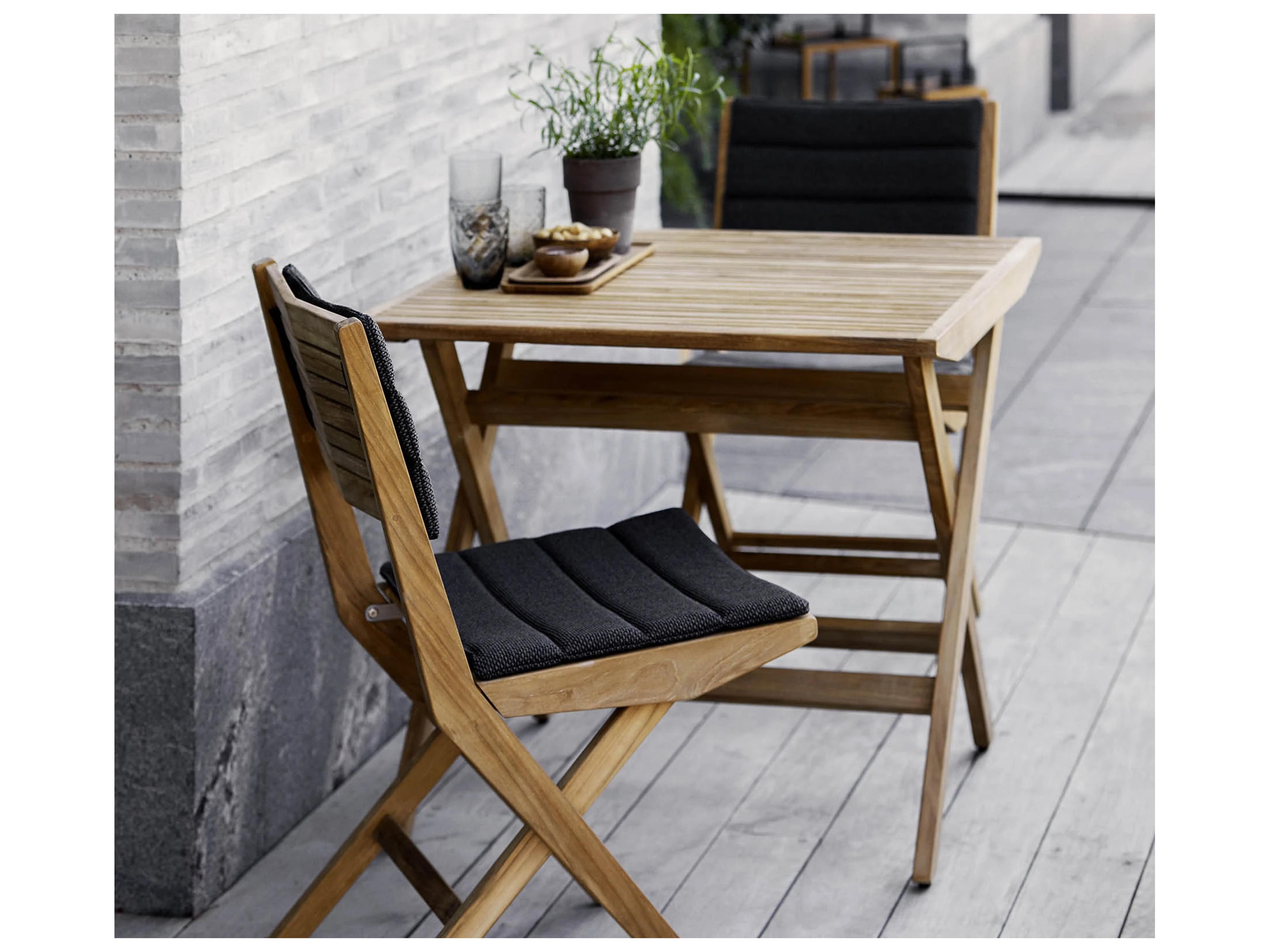 Cane Line Outdoor Flip Teak Folding Side Chair