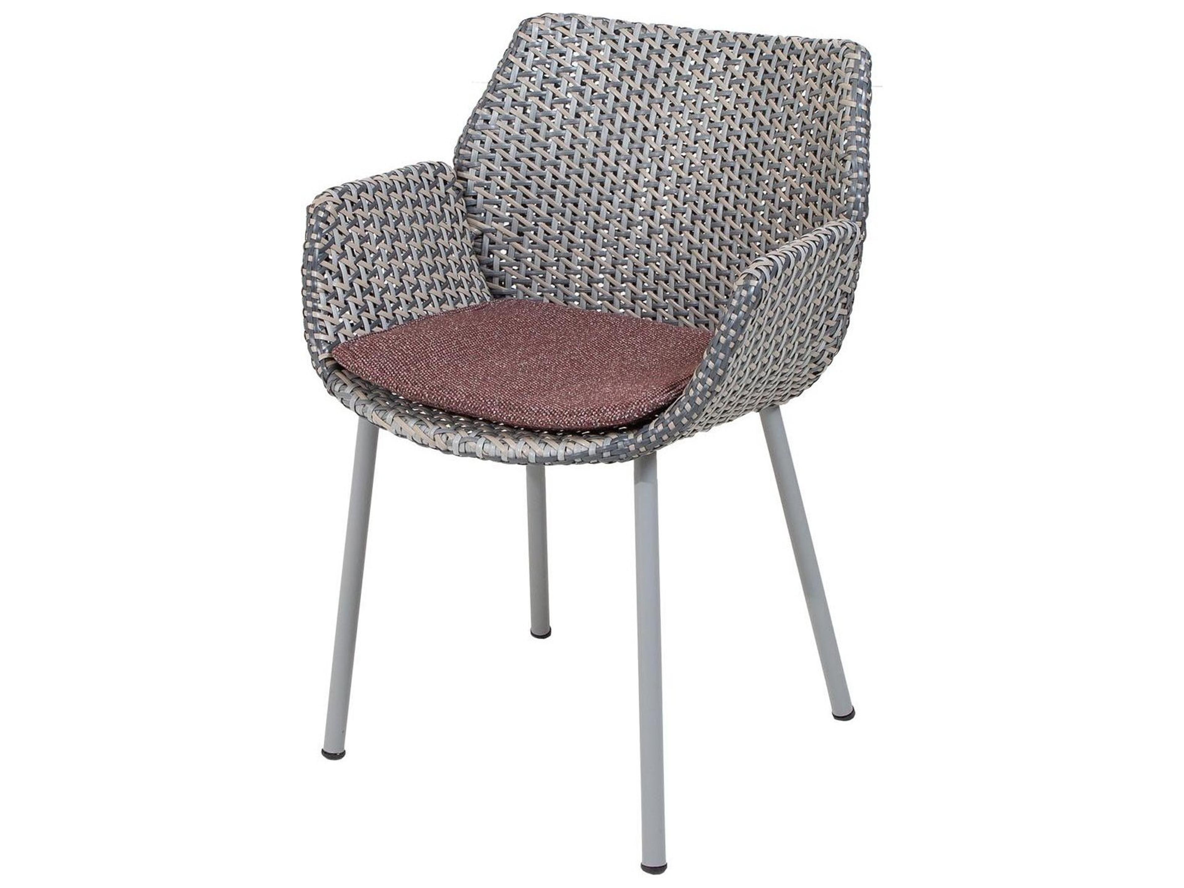 Cane Line Outdoor Vibe Aluminum Wicker Dining Arm Chair