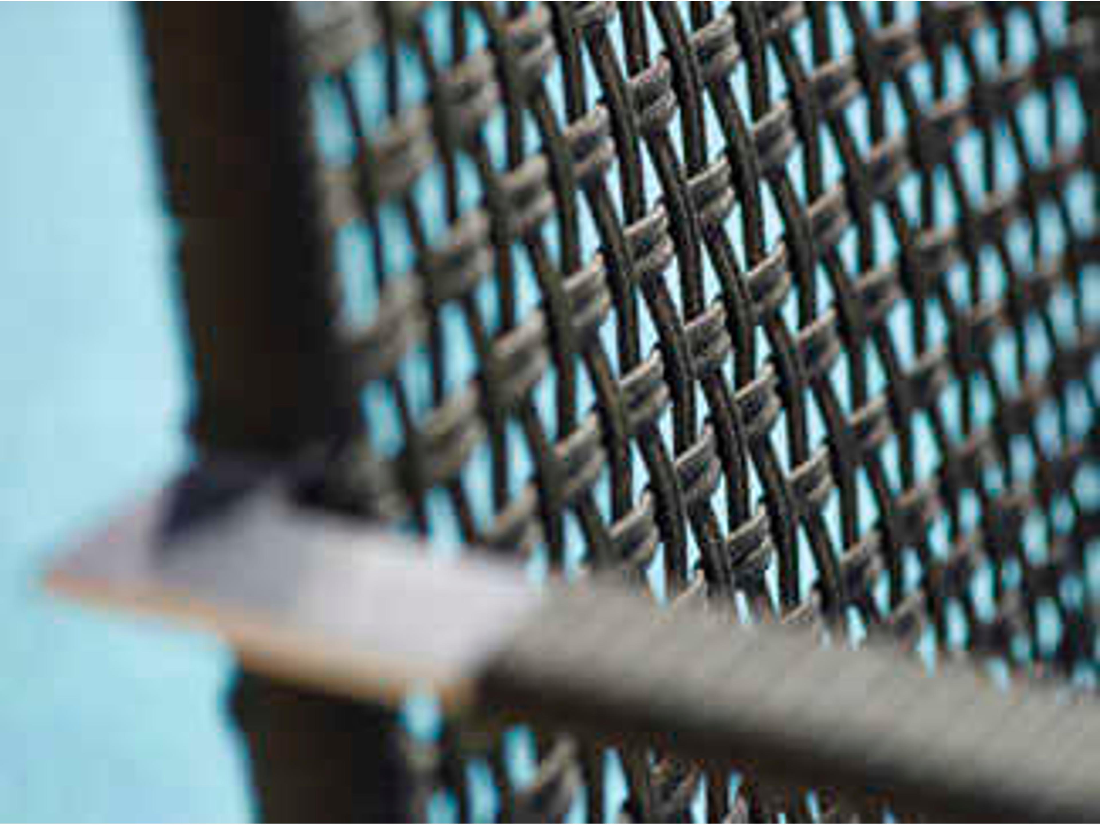 Cane Line Outdoor Straw Anthracite Stainless Steel Rope Strap Stackable Lounge Chair