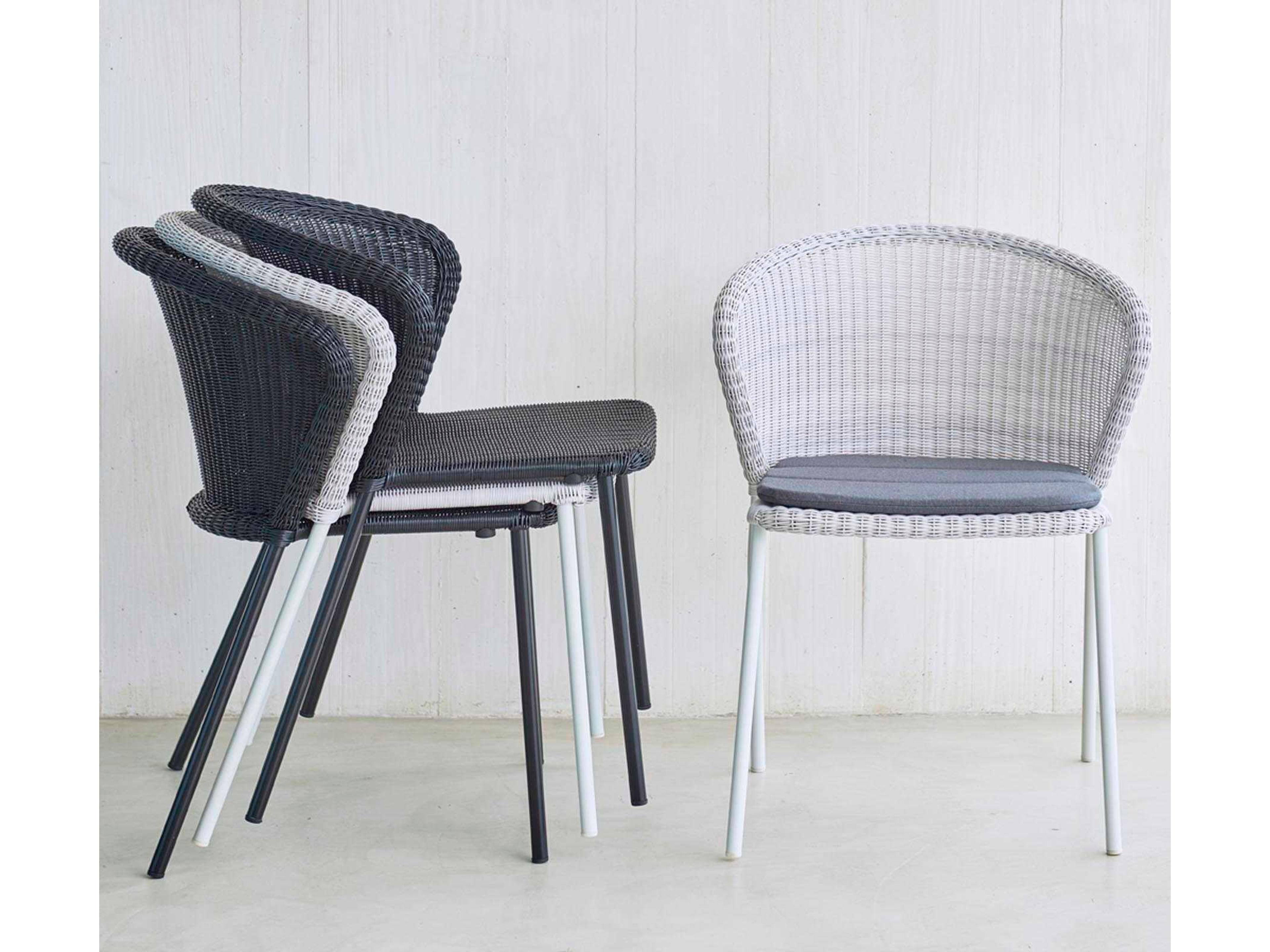 Cane Line Outdoor Lean Chair Seat Replacement Cushion in Grey