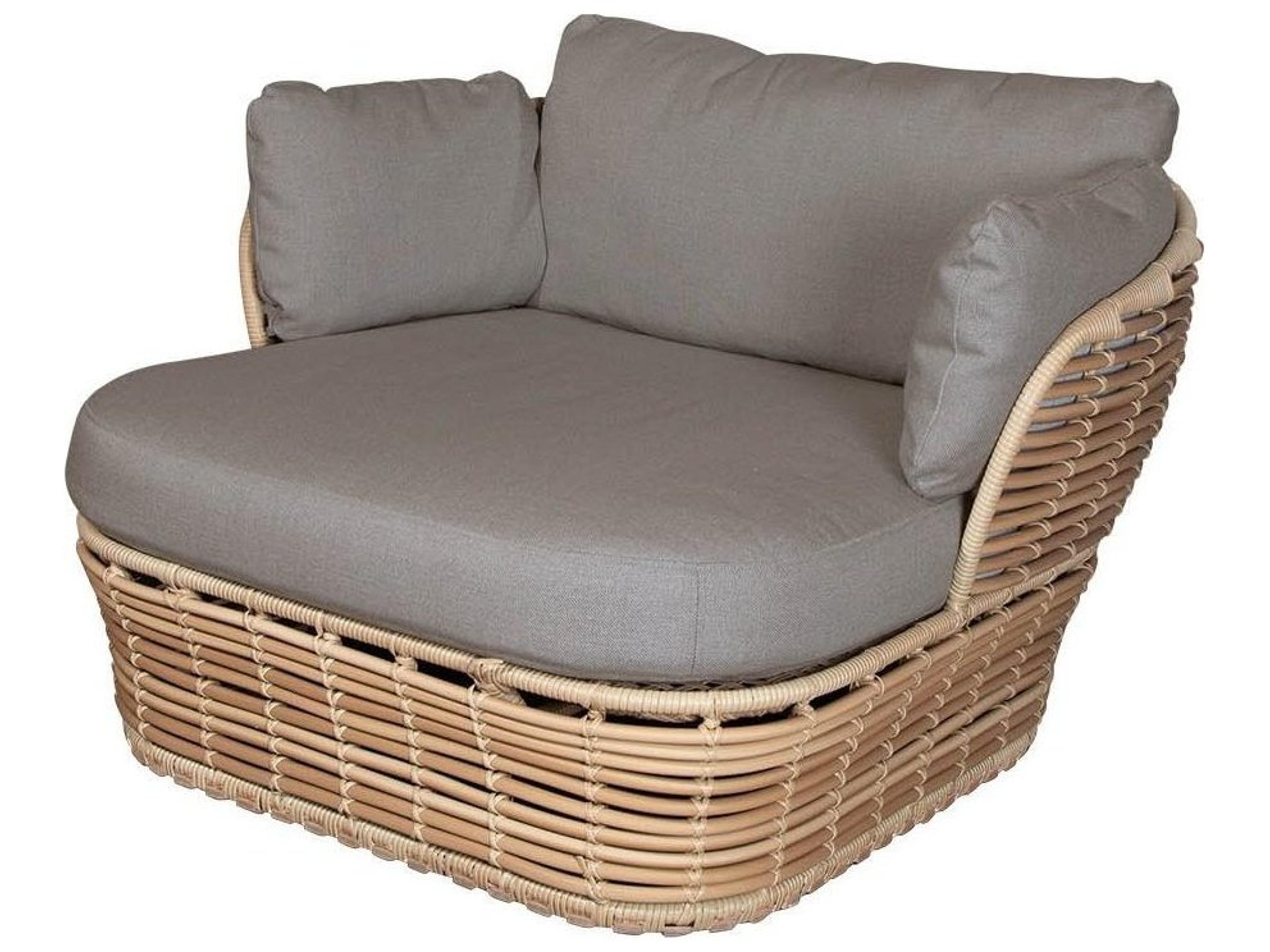 Basket Lounge Chair Weatherproof Wicker