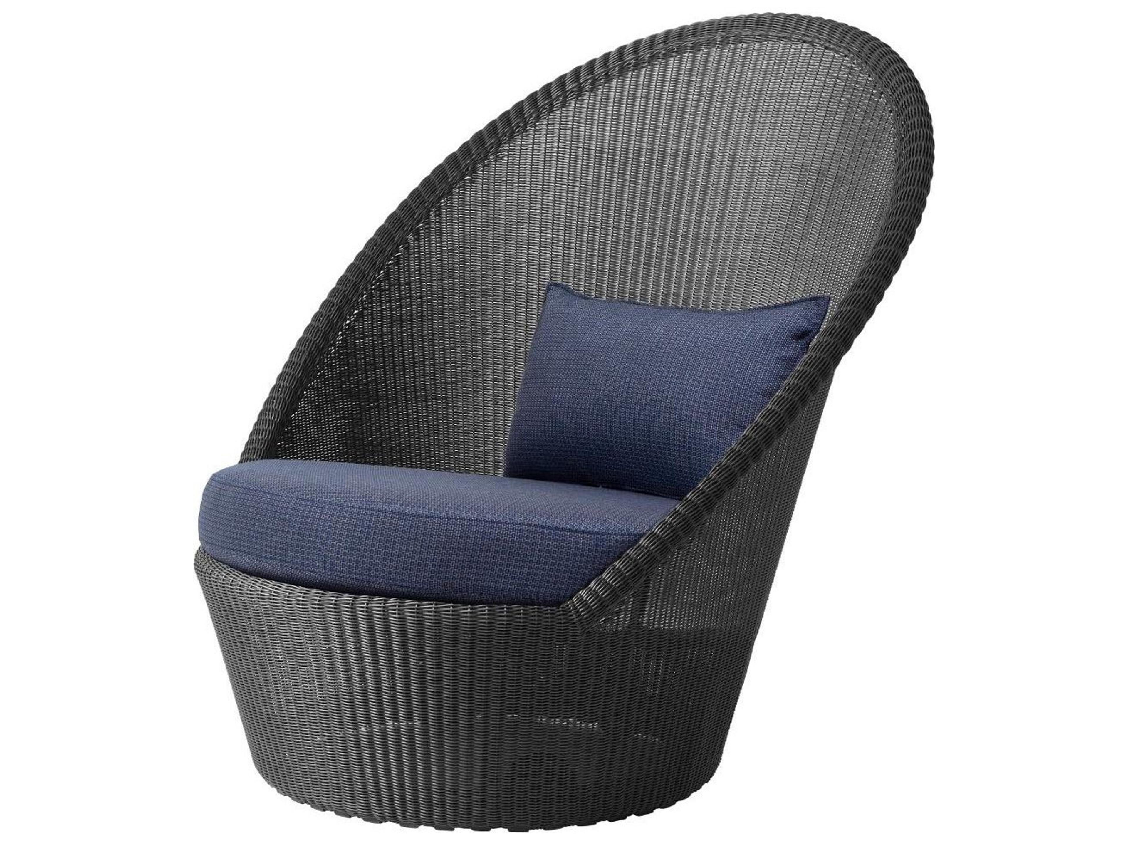 Cane Line Outdoor Kingston Wicker Sun Lounge Chair with Wheels