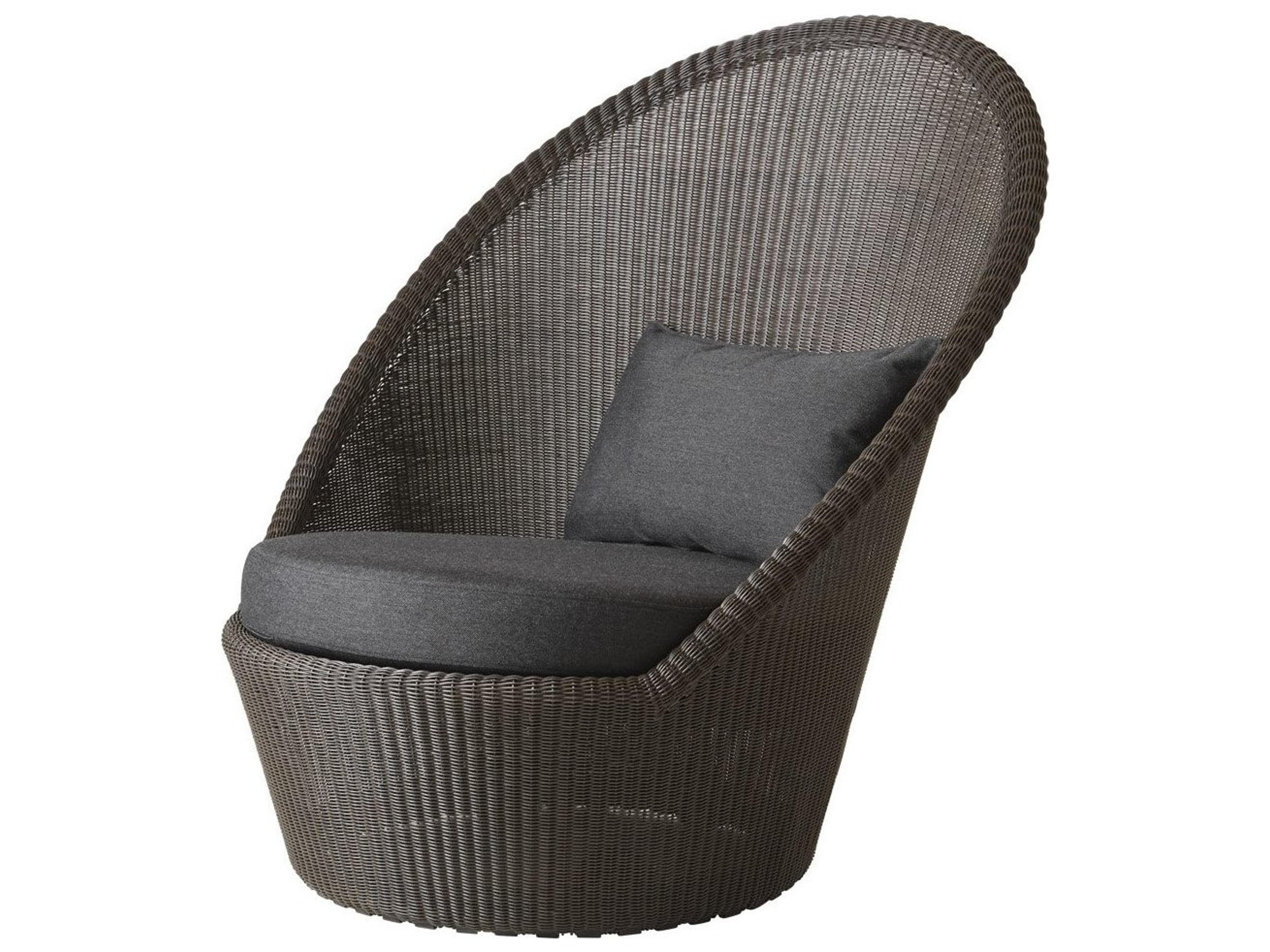 Cane Line Outdoor Kingston Wicker Sun Lounge Chair with Wheels